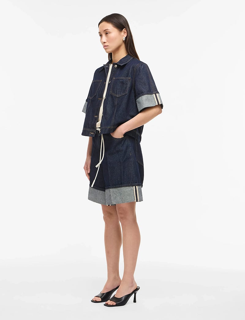 ROUGE EDIT - ROUMARTINE RW DENIM SHORTS - džinsiniai šortai - dark blue denim - 4