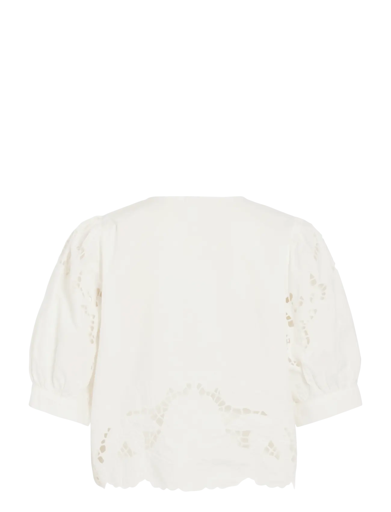 ROUGE EDIT - ROUSCARLET 2/4 O-NECK TOP - cloud dancer - 2