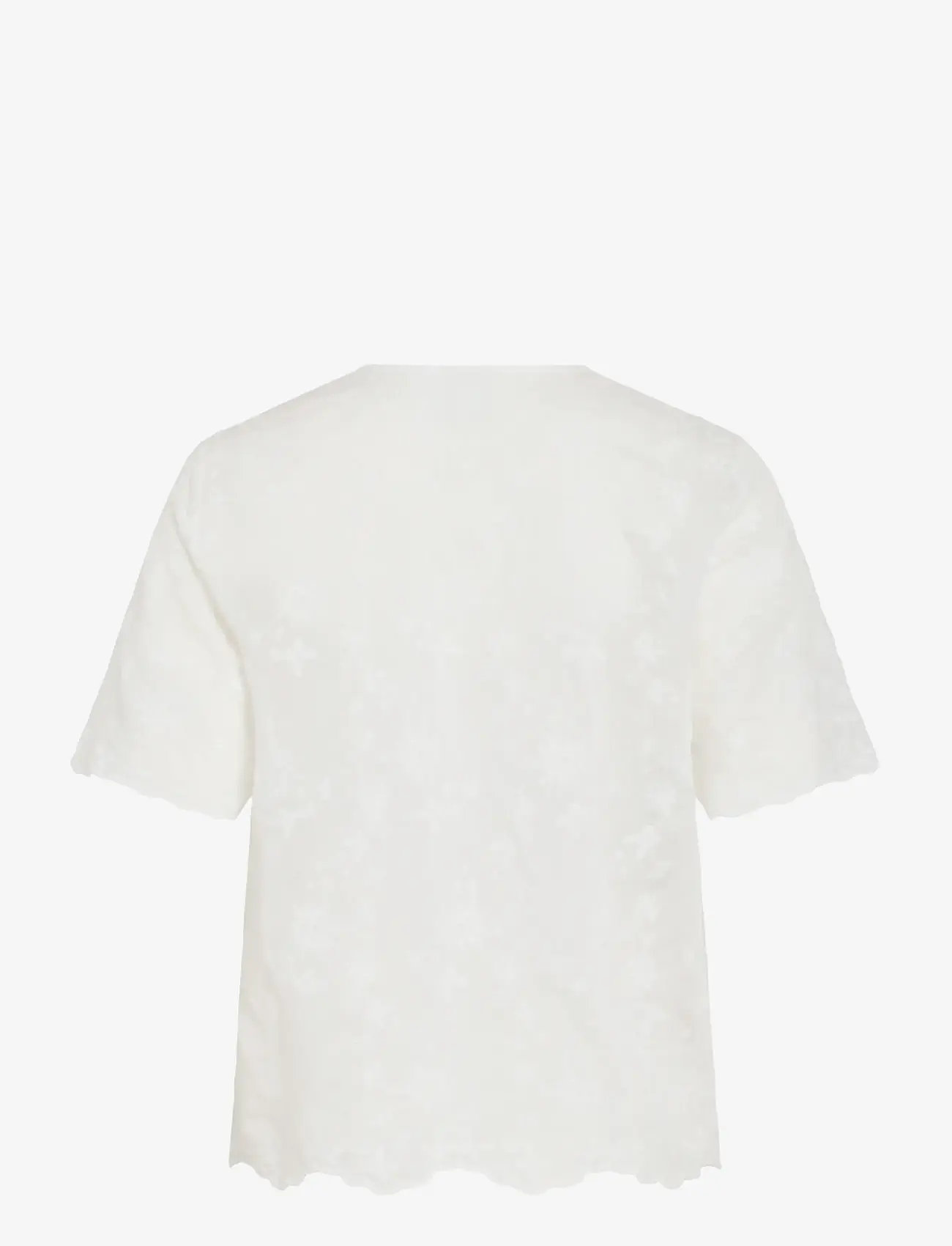ROUGE EDIT - ROUKAIA 2/4 V-NECK TOP - kortærmede bluser - cloud dancer - 2