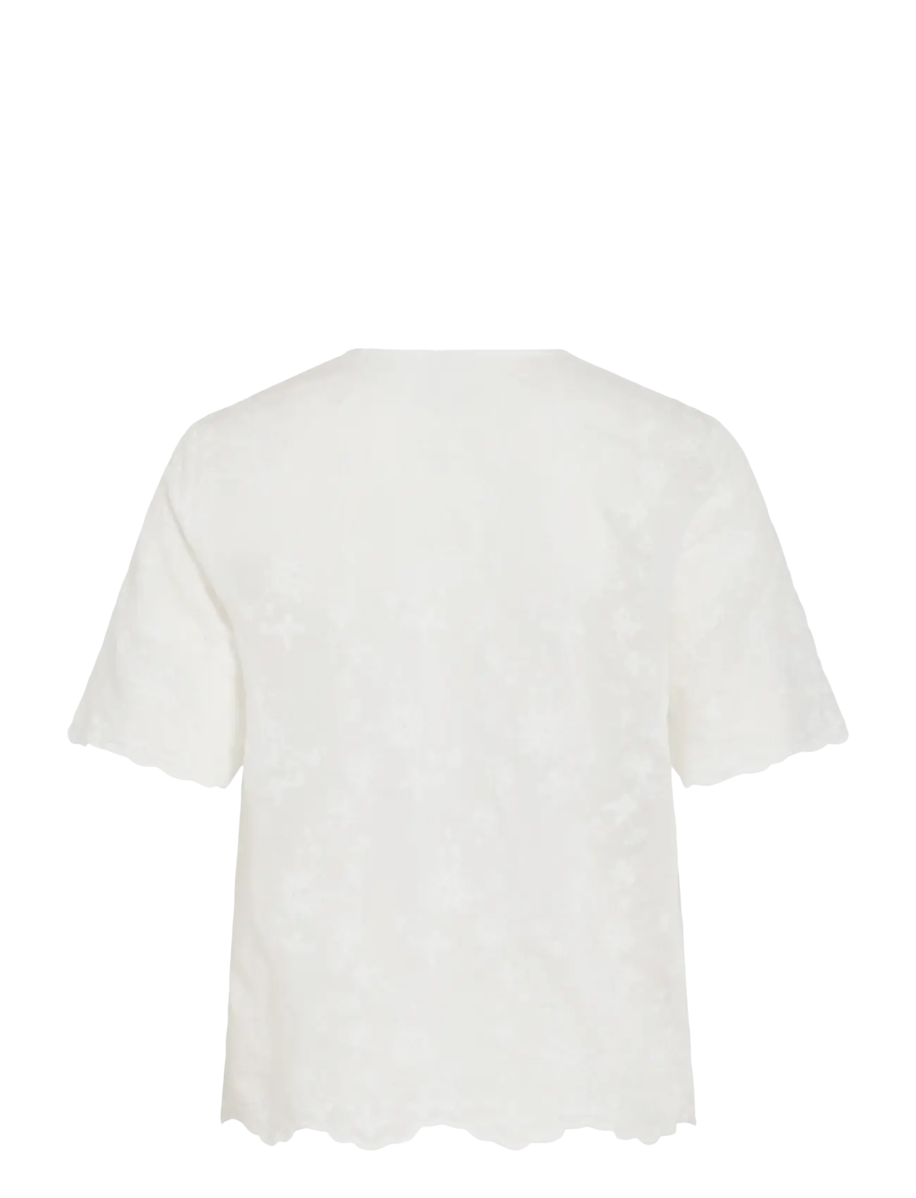 ROUGE EDIT - ROUKAIA 2/4 V-NECK TOP - kurzämlige blusen - cloud dancer - 2