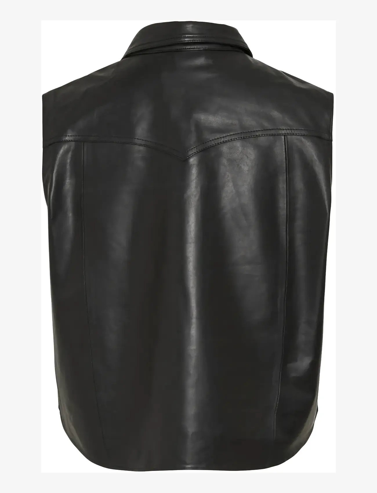 ROUGE EDIT - ROUCARSON LEATHER VEST - spring jackets - meteorite - 1