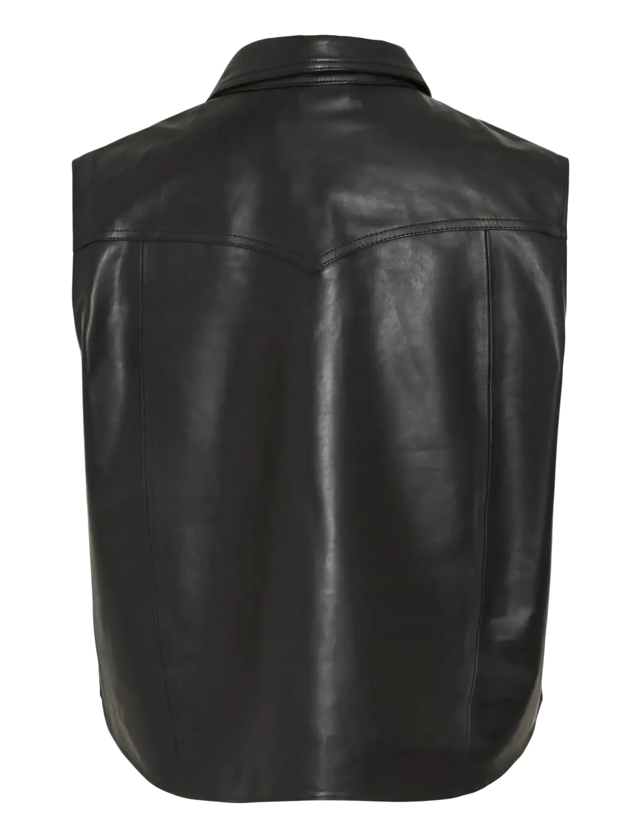 ROUGE EDIT - ROUCARSON LEATHER VEST - overtøj - meteorite - 1