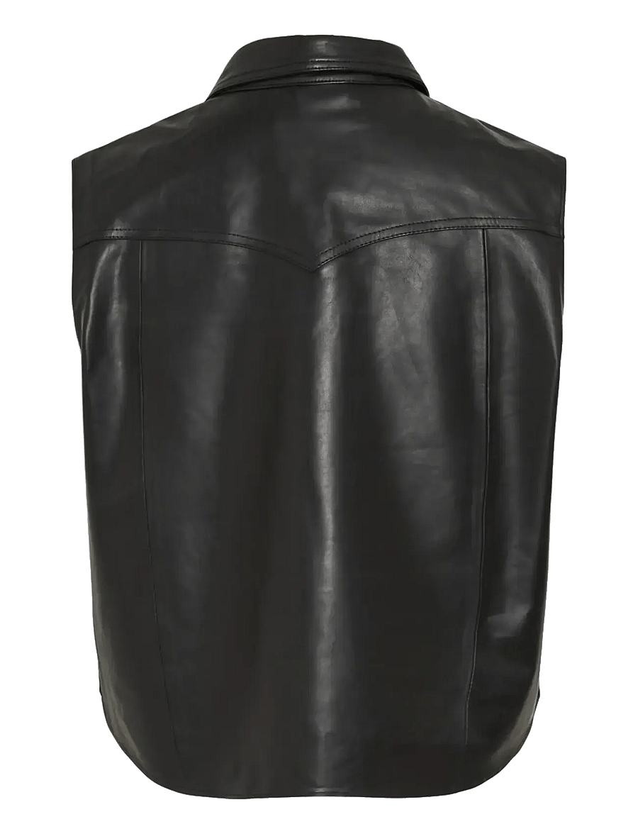 ROUGE EDIT - ROUCARSON LEATHER VEST - lederjacken - meteorite - 1