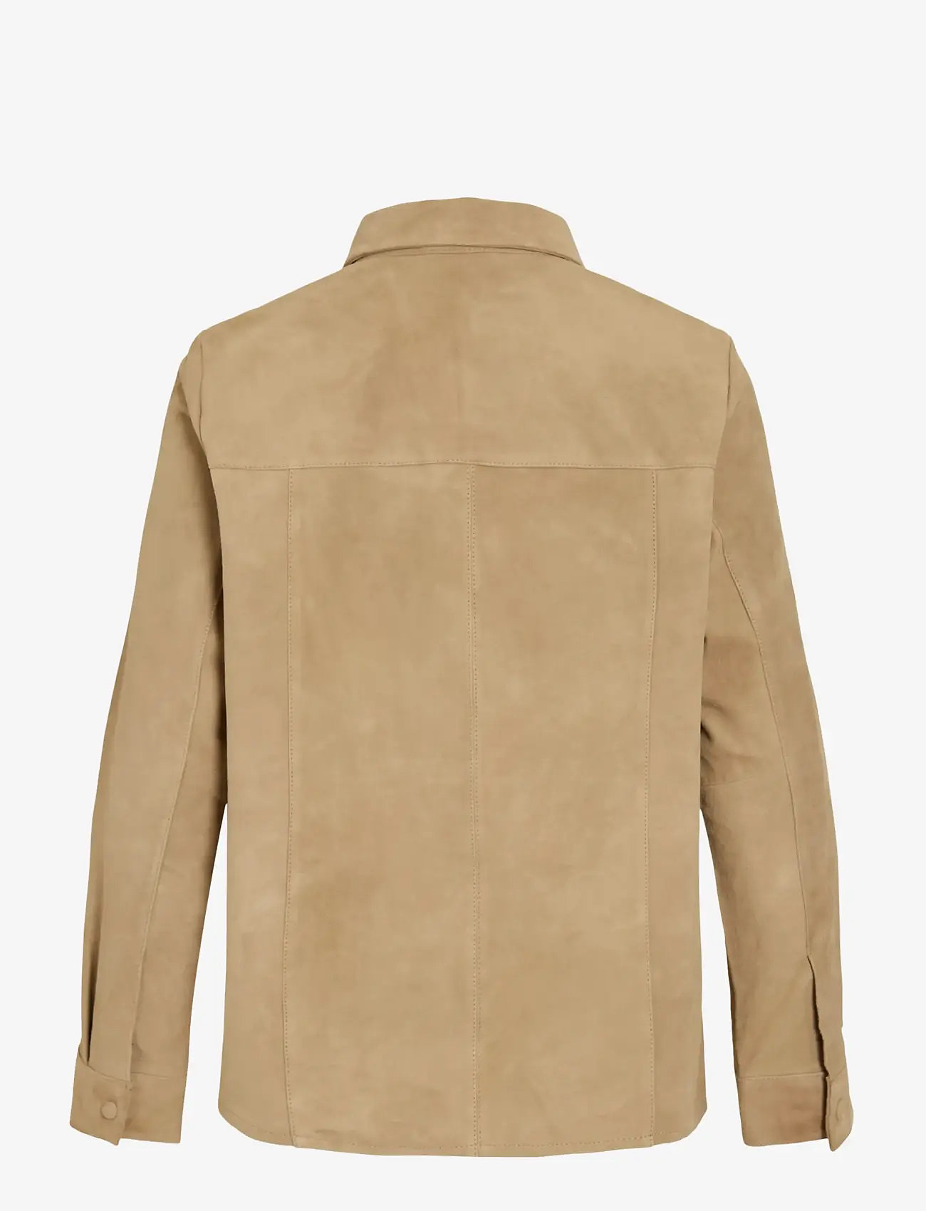 ROUGE EDIT - ROUDARLA L/S SUEDE SHIRT/PF - long-sleeved shirts - petrified oak - 2