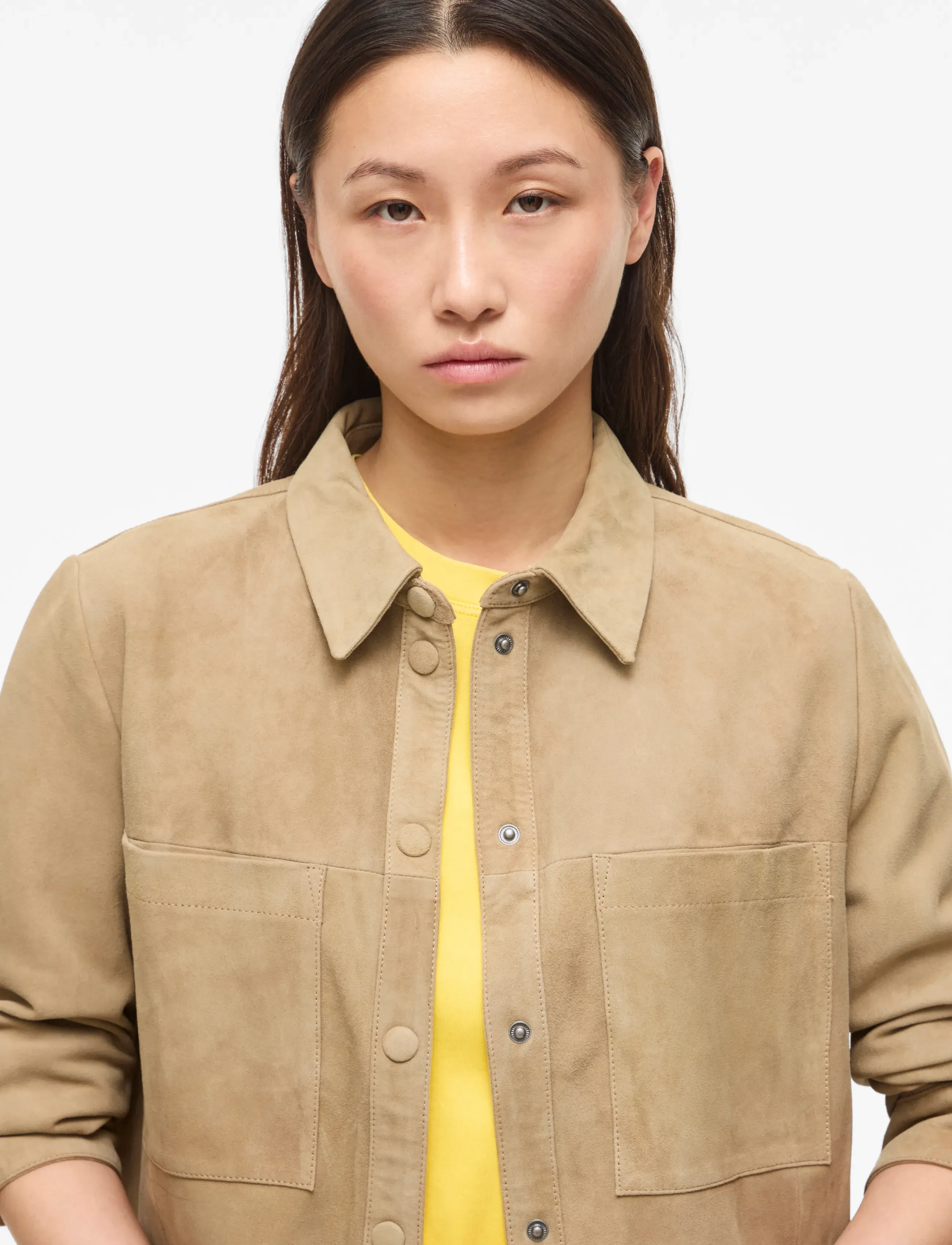 ROUGE EDIT - ROUDARLA L/S SUEDE SHIRT/PF - langærmede skjorter - petrified oak - 5