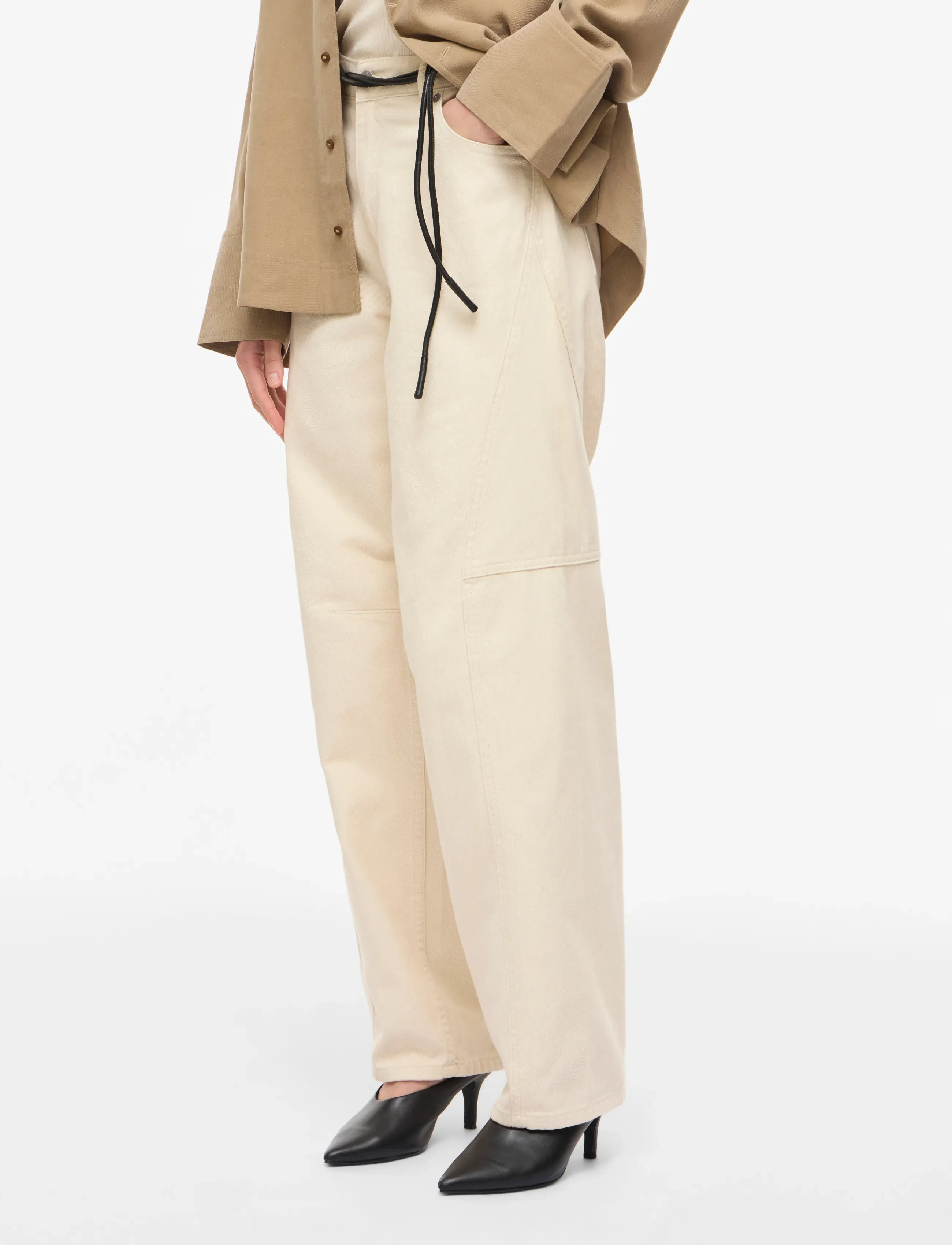 ROUGE EDIT Roumae Rw Barrel Jeans, 44, Cream, Jeans > Barrel Jeans, Dame