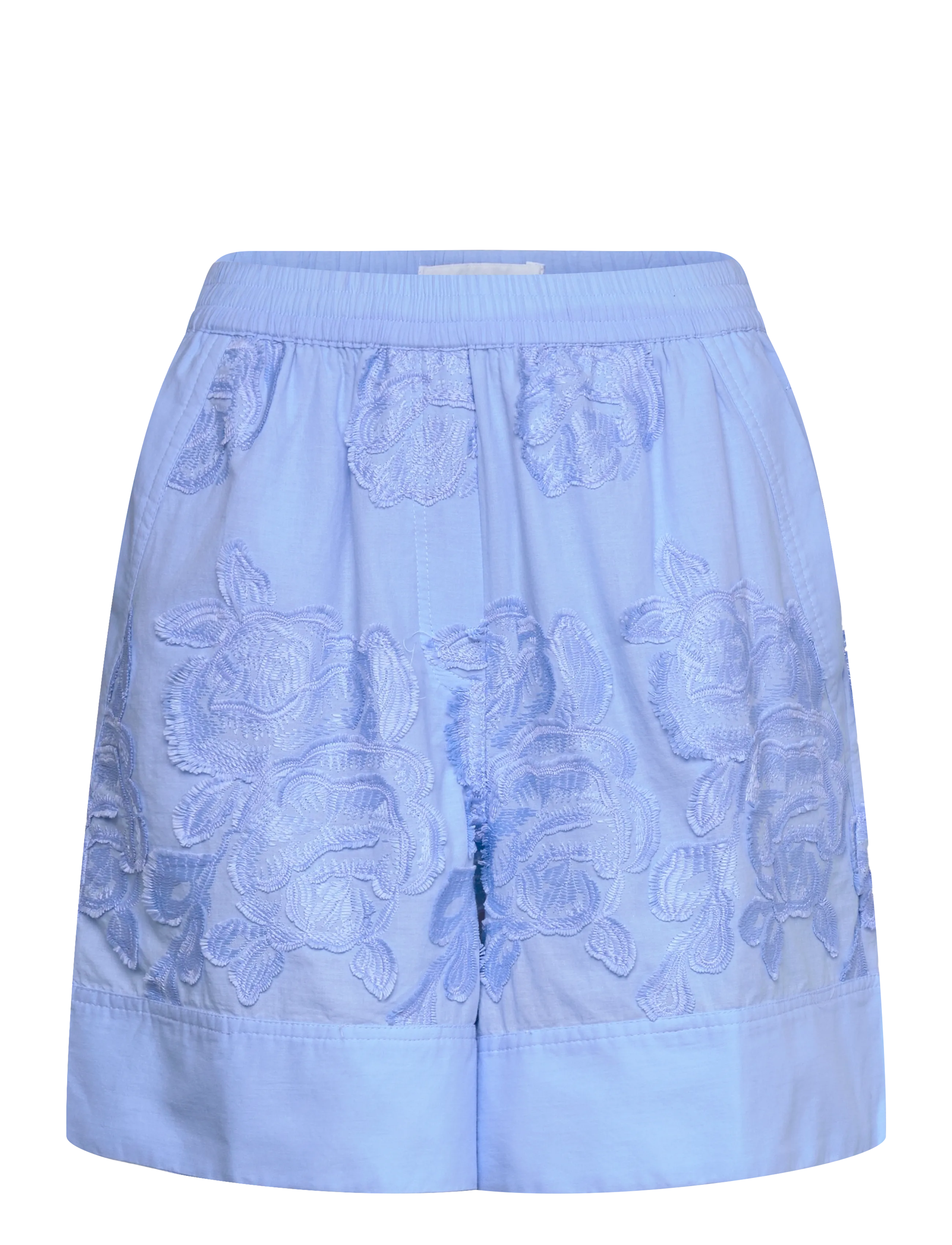 ROUGE EDIT ROUZOELLA HW W/F SHORTS - Shorts - OPEN AIR / blue
