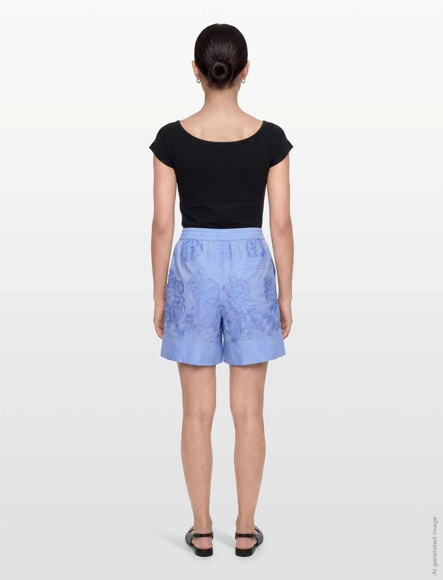 ROUGE EDIT - ROUZOELLA HW W/F SHORTS - casual shorts - open air - 4