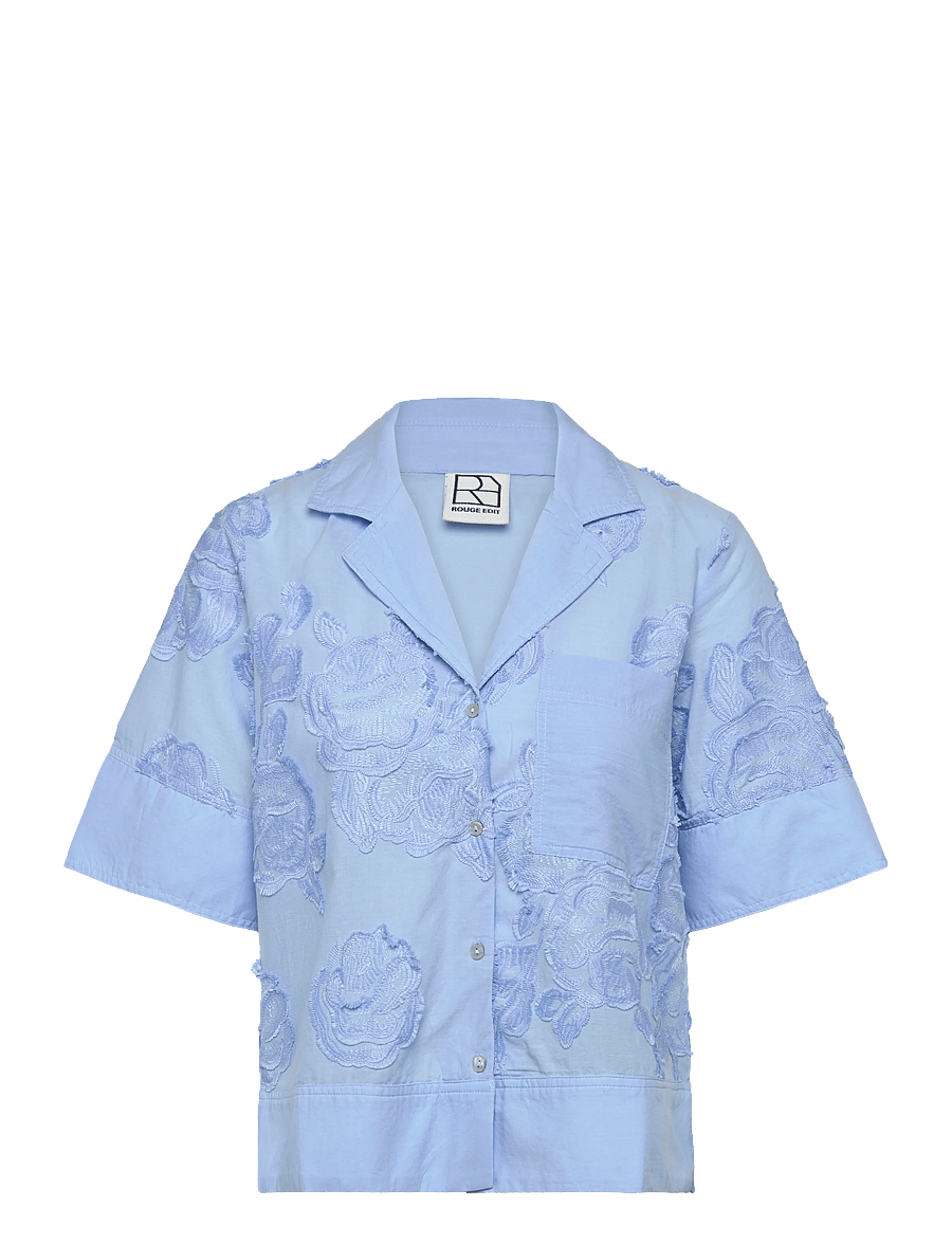 ROUGE EDIT - ROUZOELLA 3/4 RESORT COLLAR SHIRT - stytterma skyrtur - open air - 0