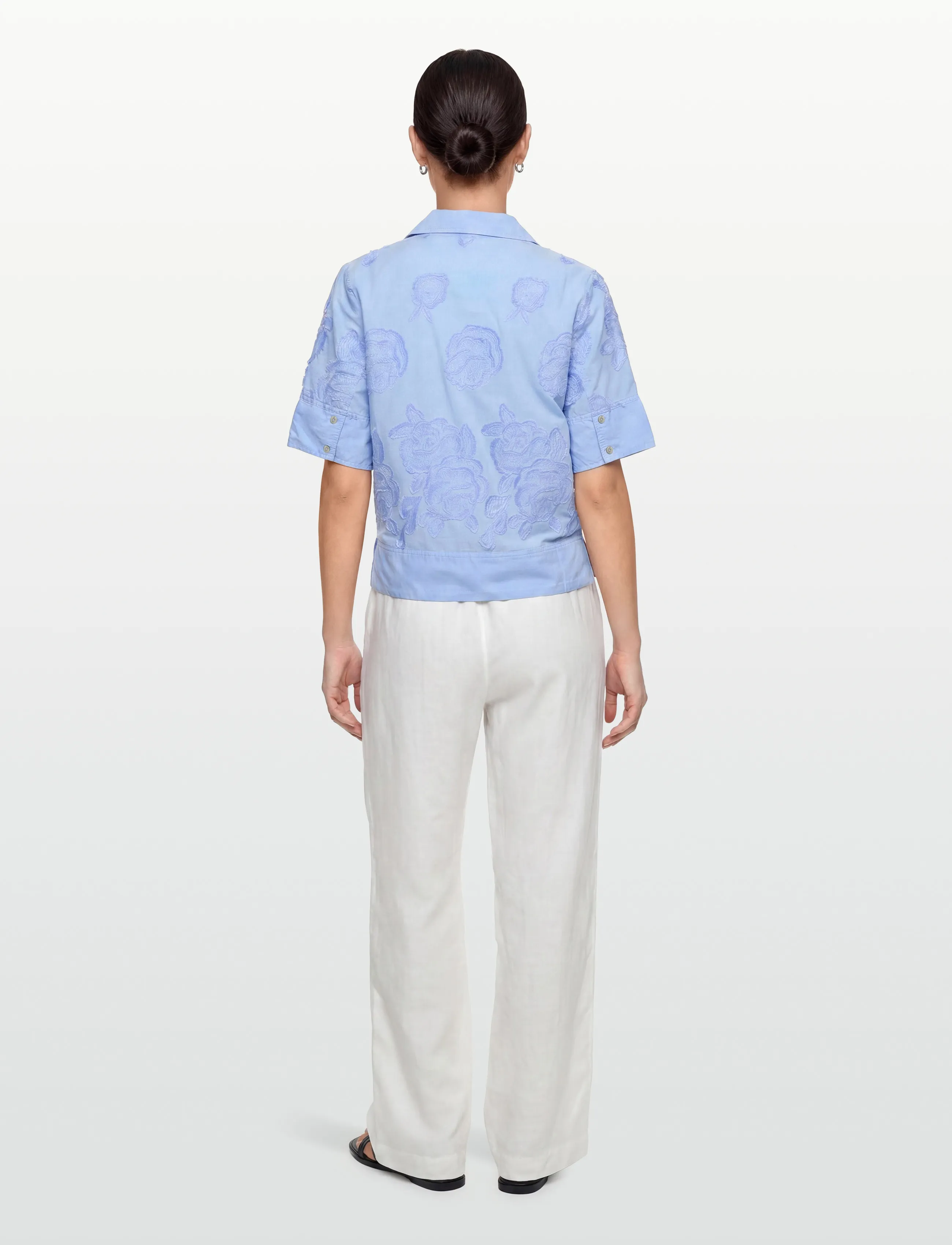 ROUGE EDIT - ROUZOELLA 3/4 RESORT COLLAR SHIRT - lühikeste varrukatega särgid - open air - 4