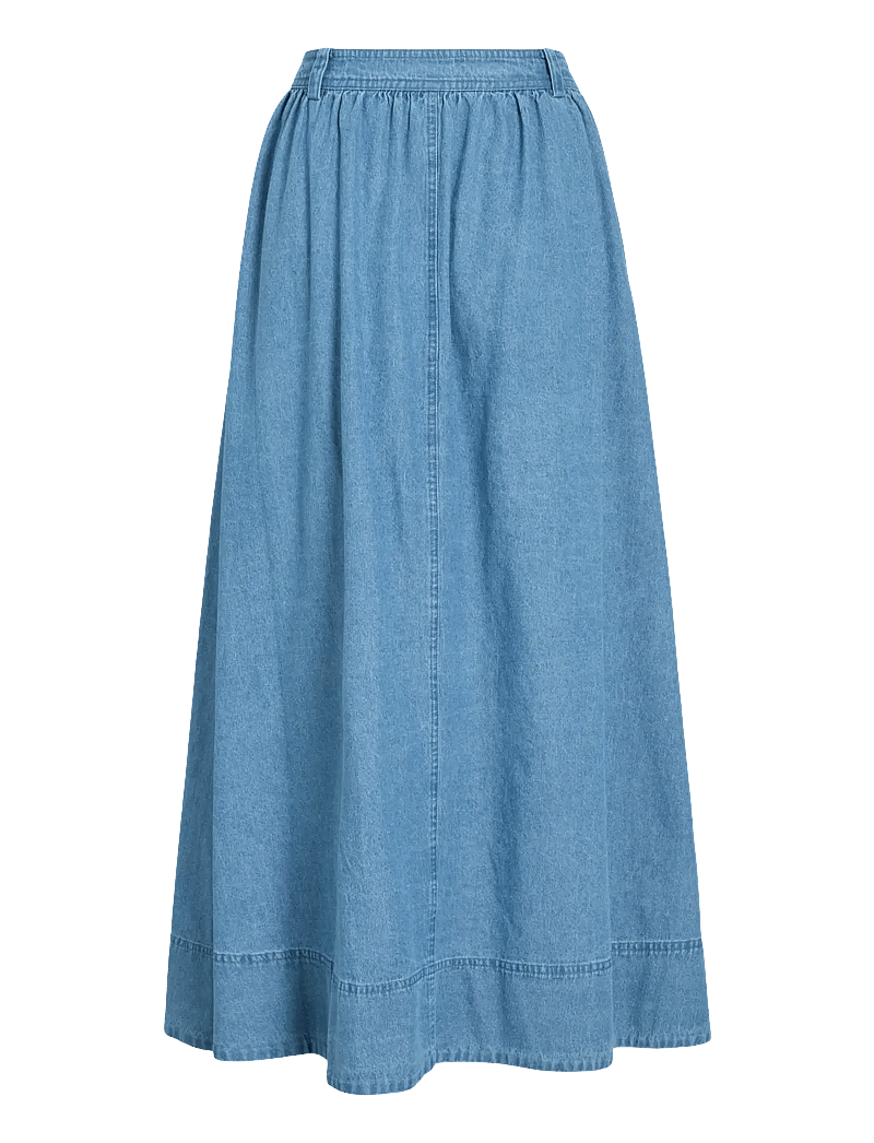 ROUGE EDIT - ROUDELILA HW DENIM ANKLE SKIRT - jeanskjolar - light blue denim - 2