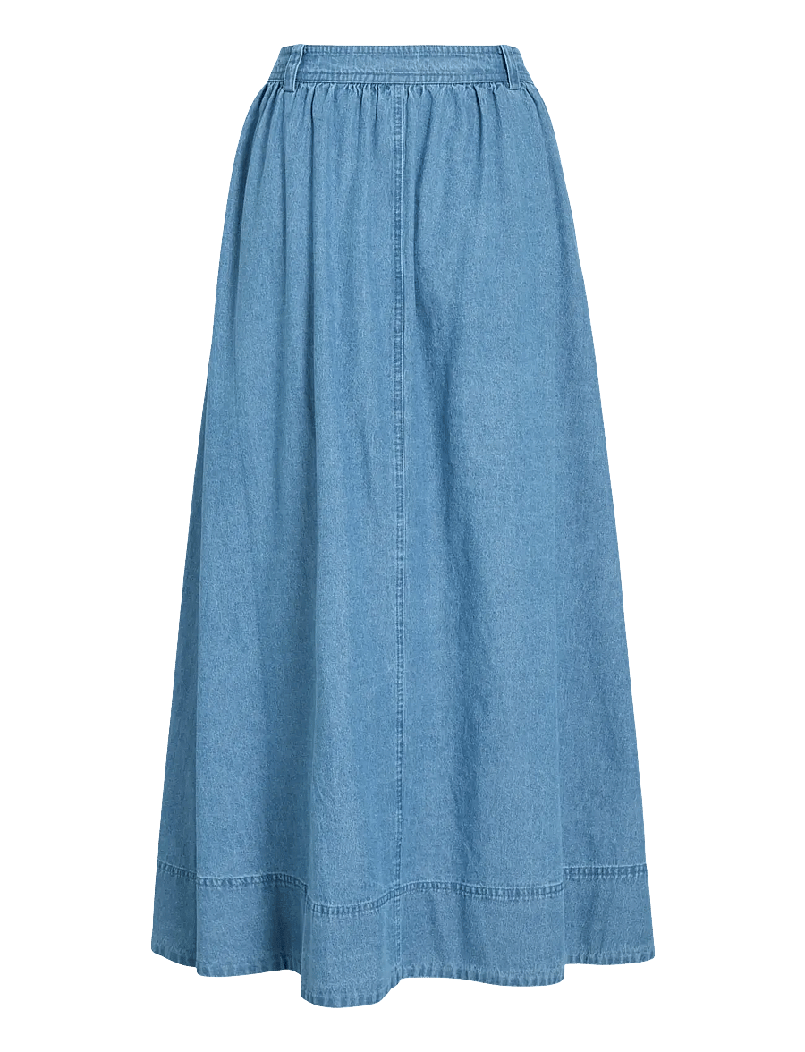ROUGE EDIT - ROUDELILA HW DENIM ANKLE SKIRT - jeansröcke - light blue denim - 2