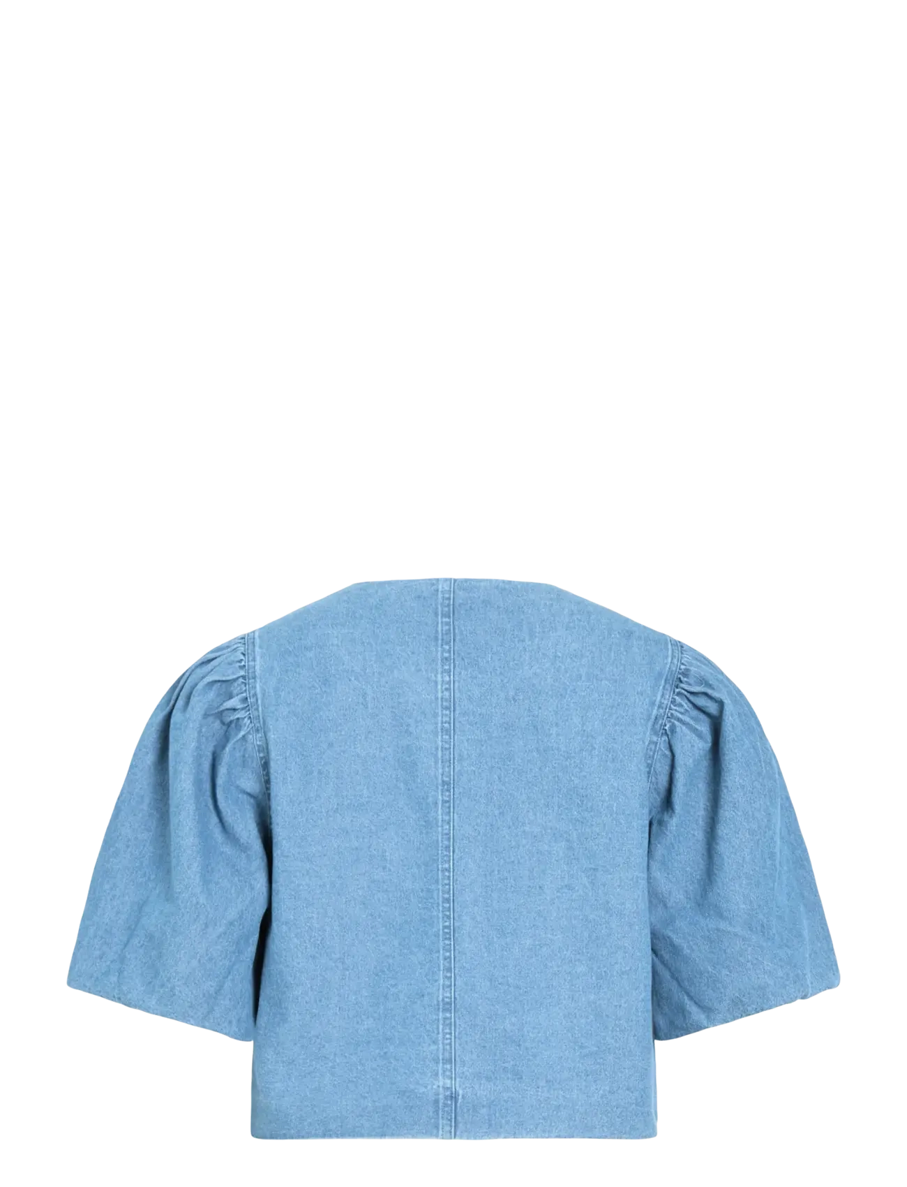 ROUGE EDIT - ROUDELILA 2/4 SHORT DENIM BLAZER - cropped blazers - light blue denim - 2