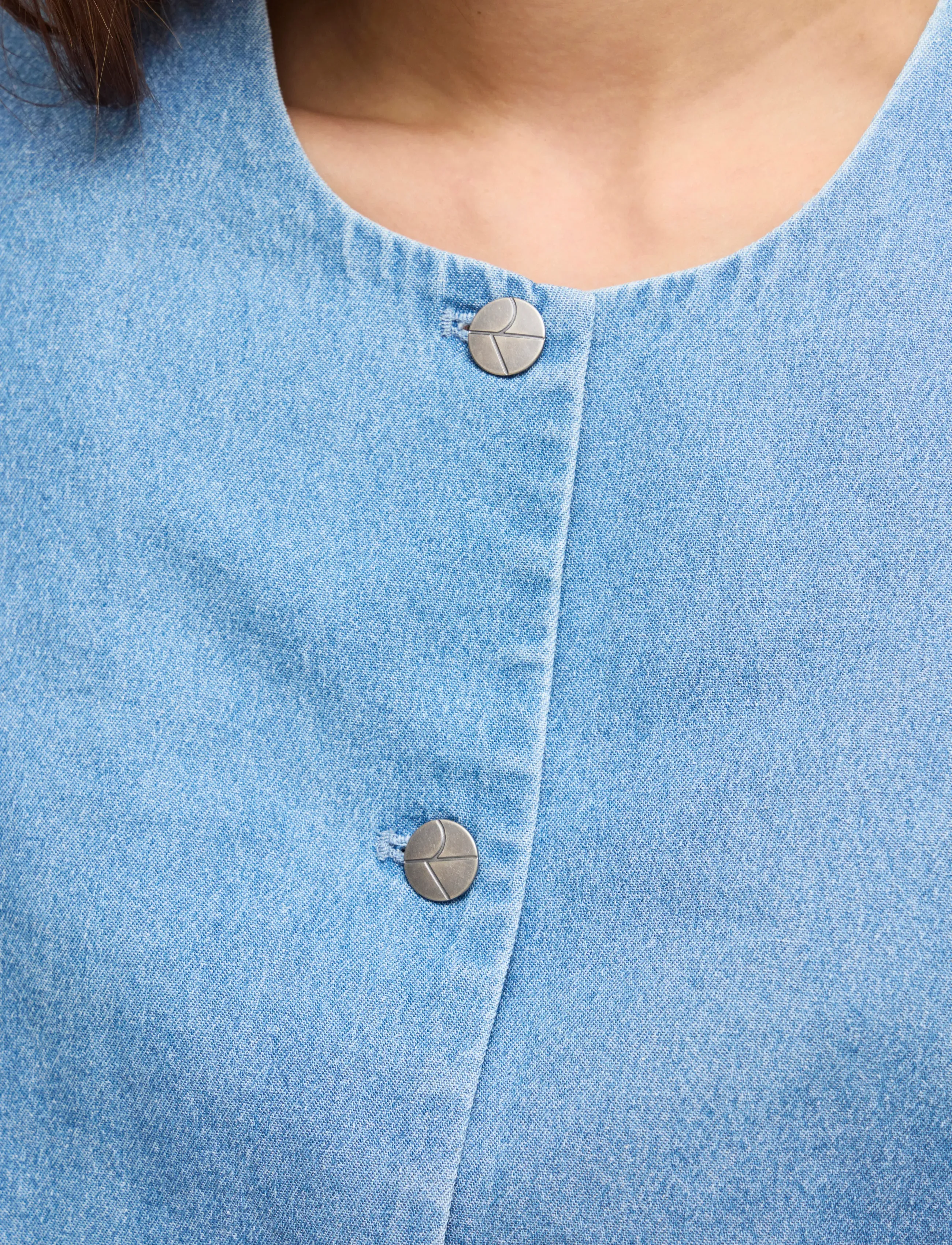 ROUGE EDIT Roudelila 2/4 Short Denim Blazer dam – bild 5