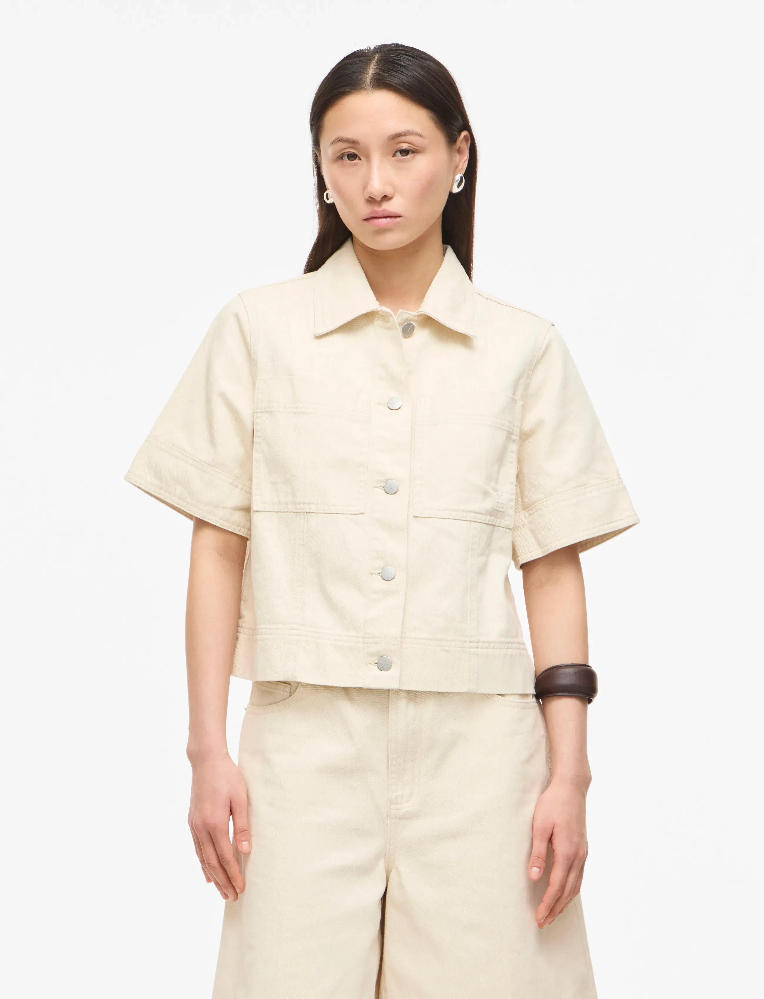 ROUGE EDIT - ROUHARPER 2/4 DENIM SHIRT - denim shirts - birch - 3