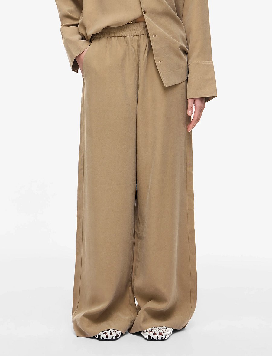 ROUGE EDIT - ROUMELIA HW WF F/L TROUSER - dzwony - petrified oak - 0
