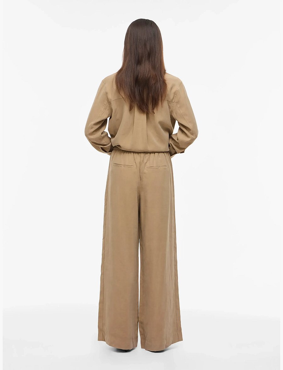 ROUGE EDIT - ROUMELIA HW WF F/L TROUSER - dzwony - petrified oak - 3