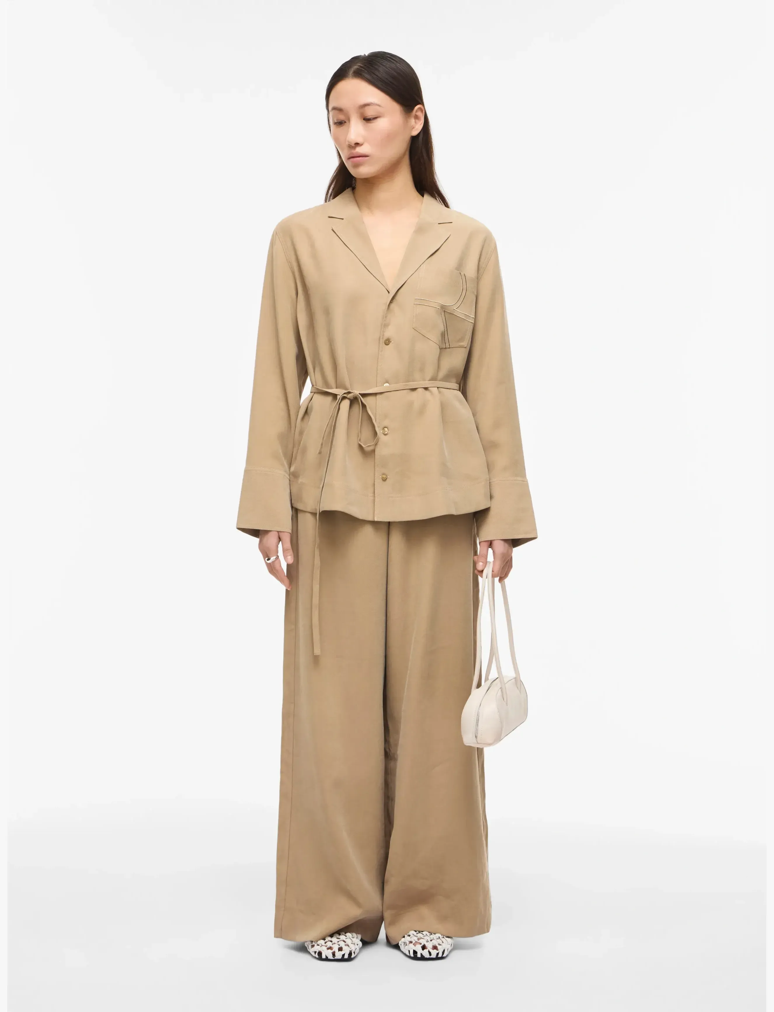 ROUGE EDIT - ROUMELIA L/S OVERSIZED SHIRT - langärmlige hemden - petrified oak - 4