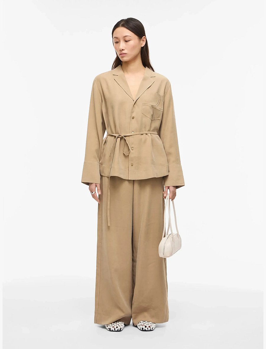 ROUGE EDIT - ROUMELIA L/S OVERSIZED SHIRT - langärmlige hemden - petrified oak - 4