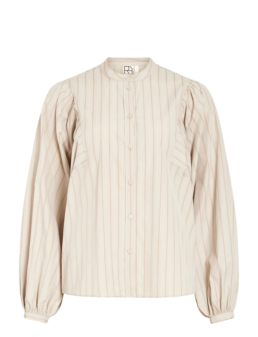 ROUGE EDIT - ROUAMALIA L/S CHINA COLLAR SHIRT - langärmlige hemden - petrified oak - 1