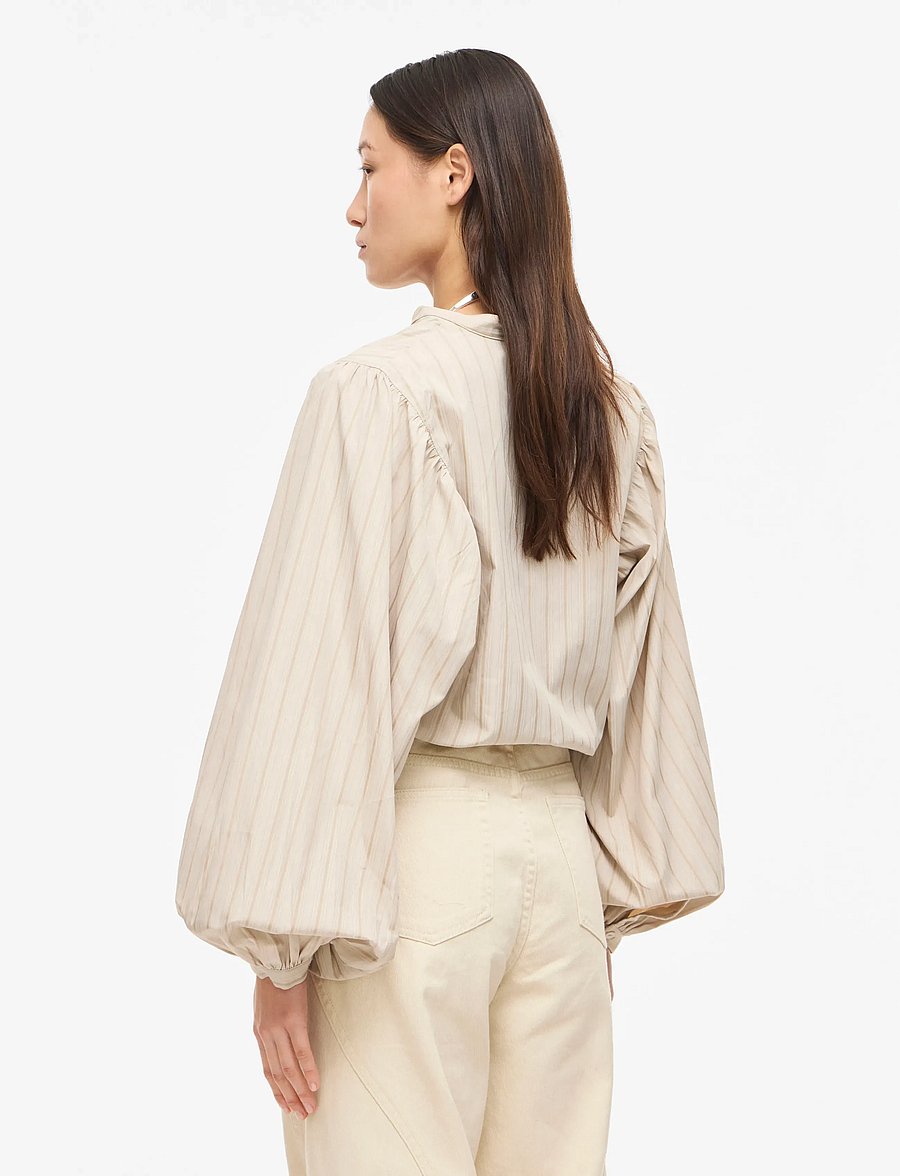 ROUGE EDIT - ROUAMALIA L/S CHINA COLLAR SHIRT - langärmlige hemden - petrified oak - 3