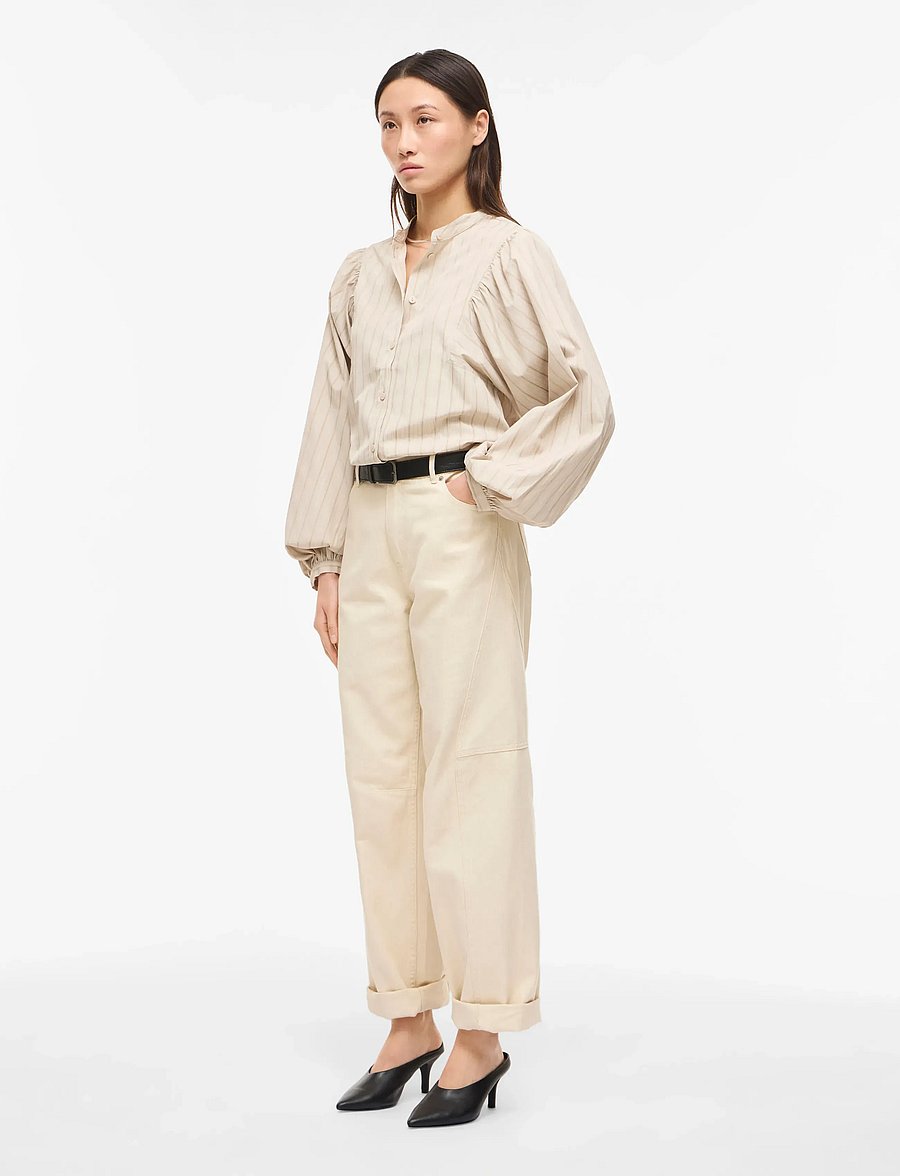 ROUGE EDIT - ROUAMALIA L/S CHINA COLLAR SHIRT - langärmlige hemden - petrified oak - 4