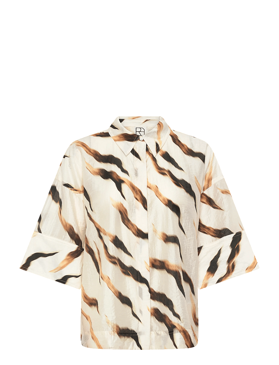 ROUGE EDIT - ROUALANA 2/4 SHIRT/1 - kortärmade skjortor - birch - 1