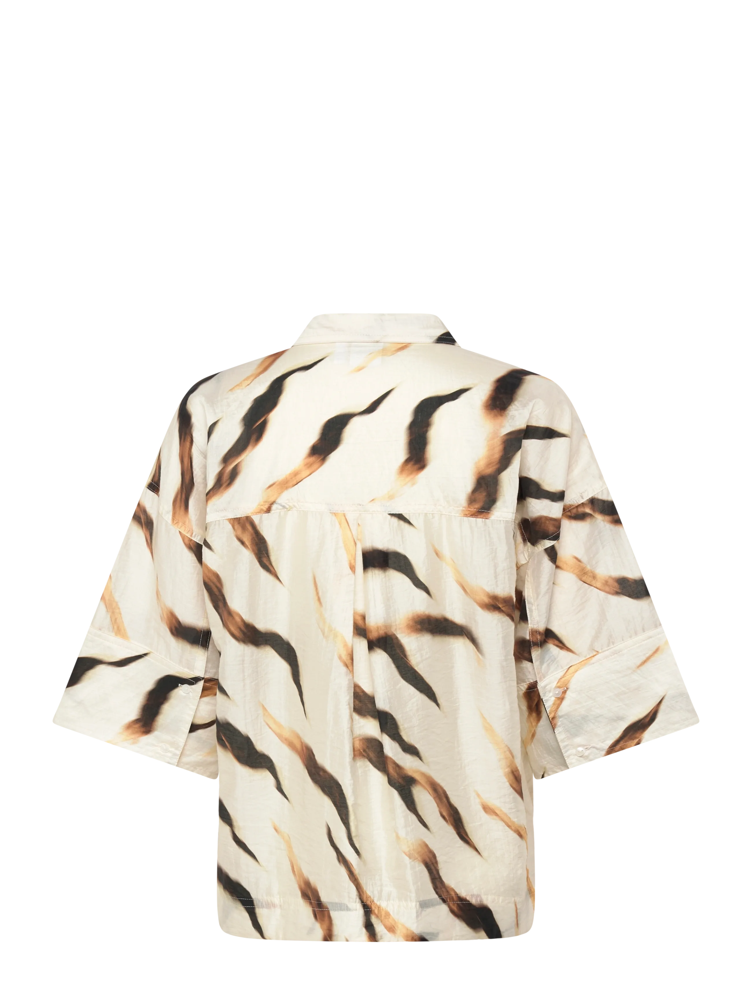 ROUGE EDIT - ROUALANA 2/4 SHIRT/1 - kurzärmlige hemden - birch - 2