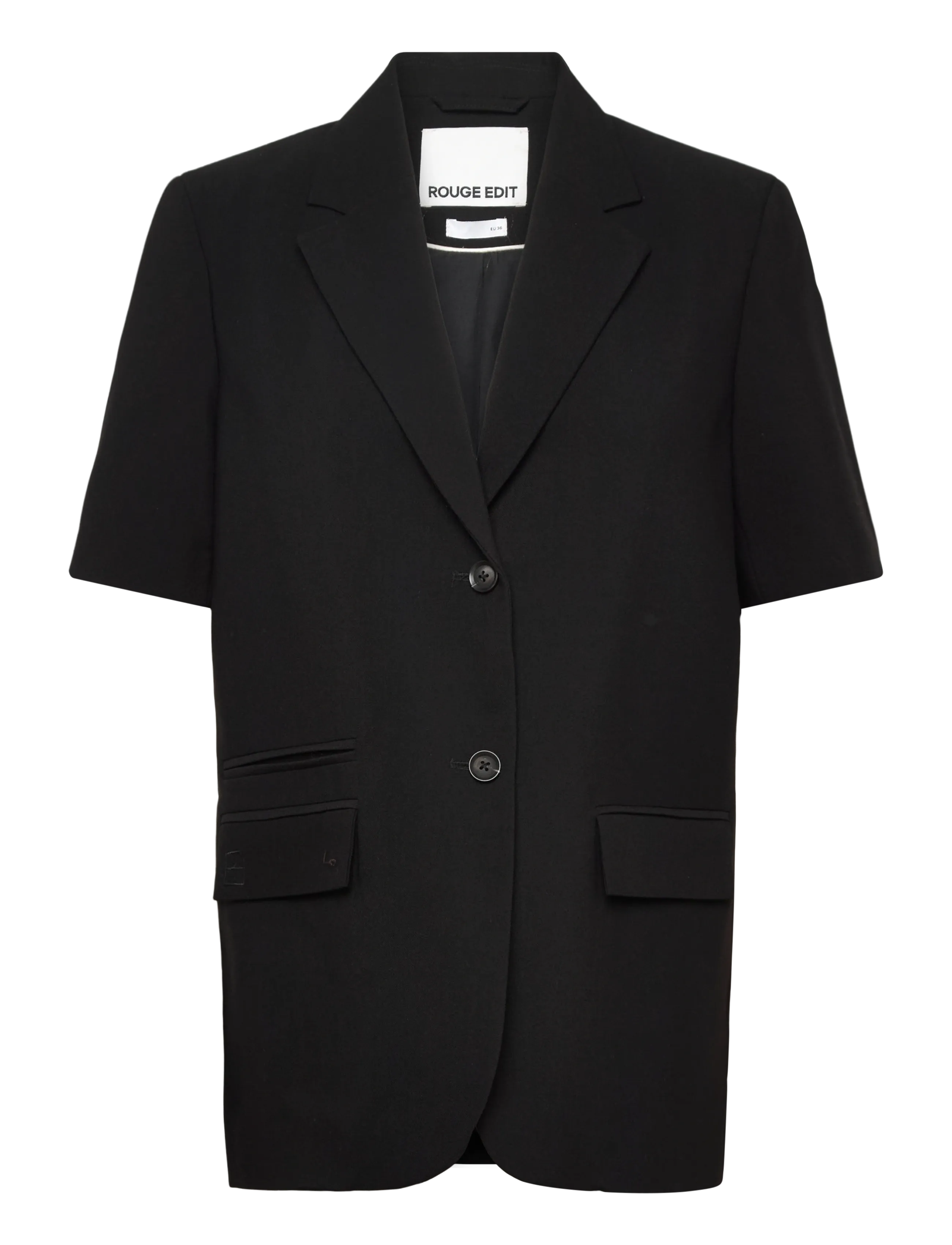 ROUGE EDIT ROULYLA 2/4 BLAZER/PF - Vêtements - METEORITE / black