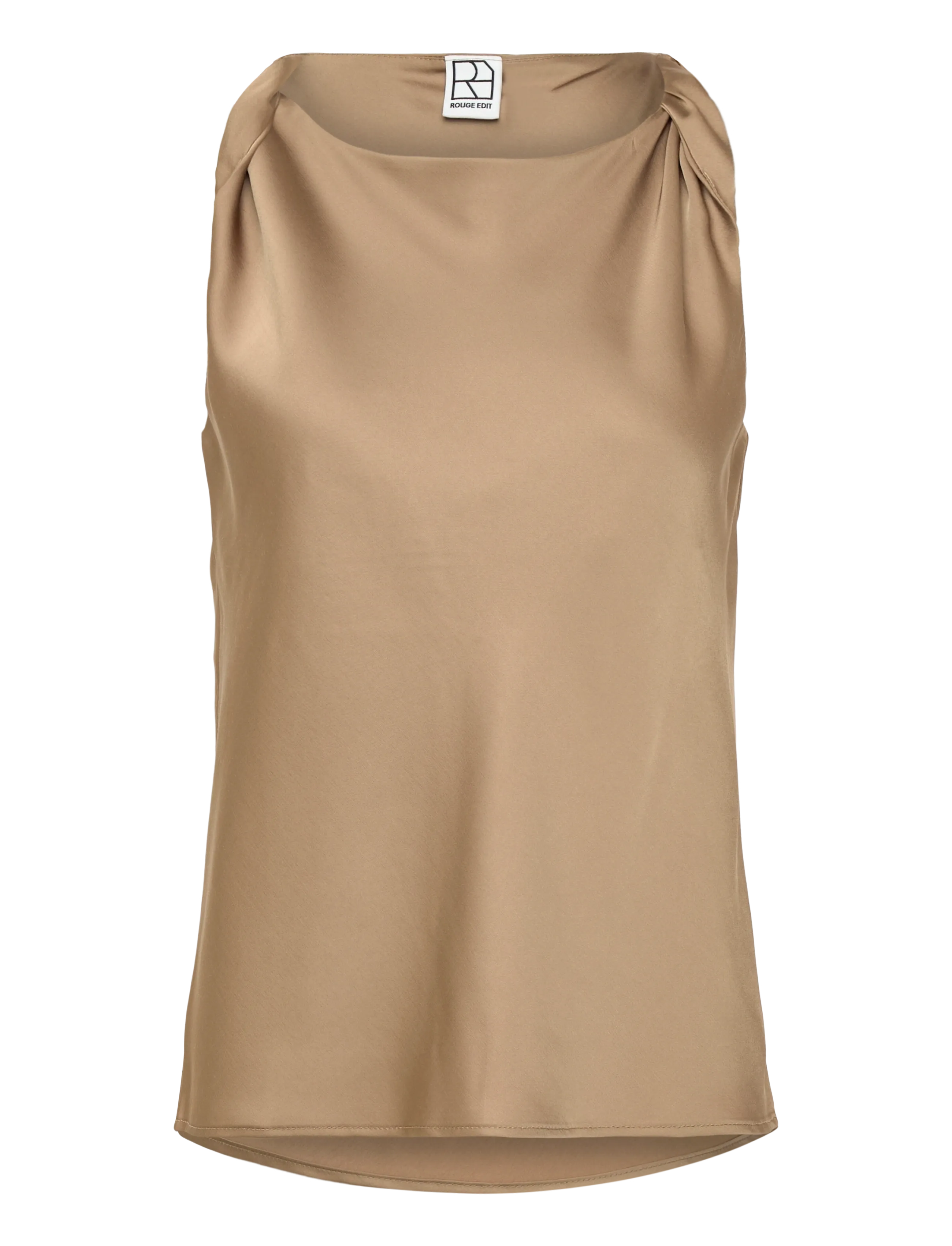 ROUGE EDIT ROUSHYRAS S/L TOP - Bluser - PETRIFIED OAK / beige