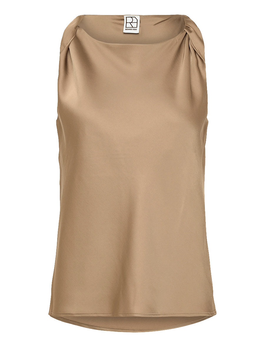 ROUGE EDIT - ROUSHYRAS S/L TOP - blouses sans manches - petrified oak - 1