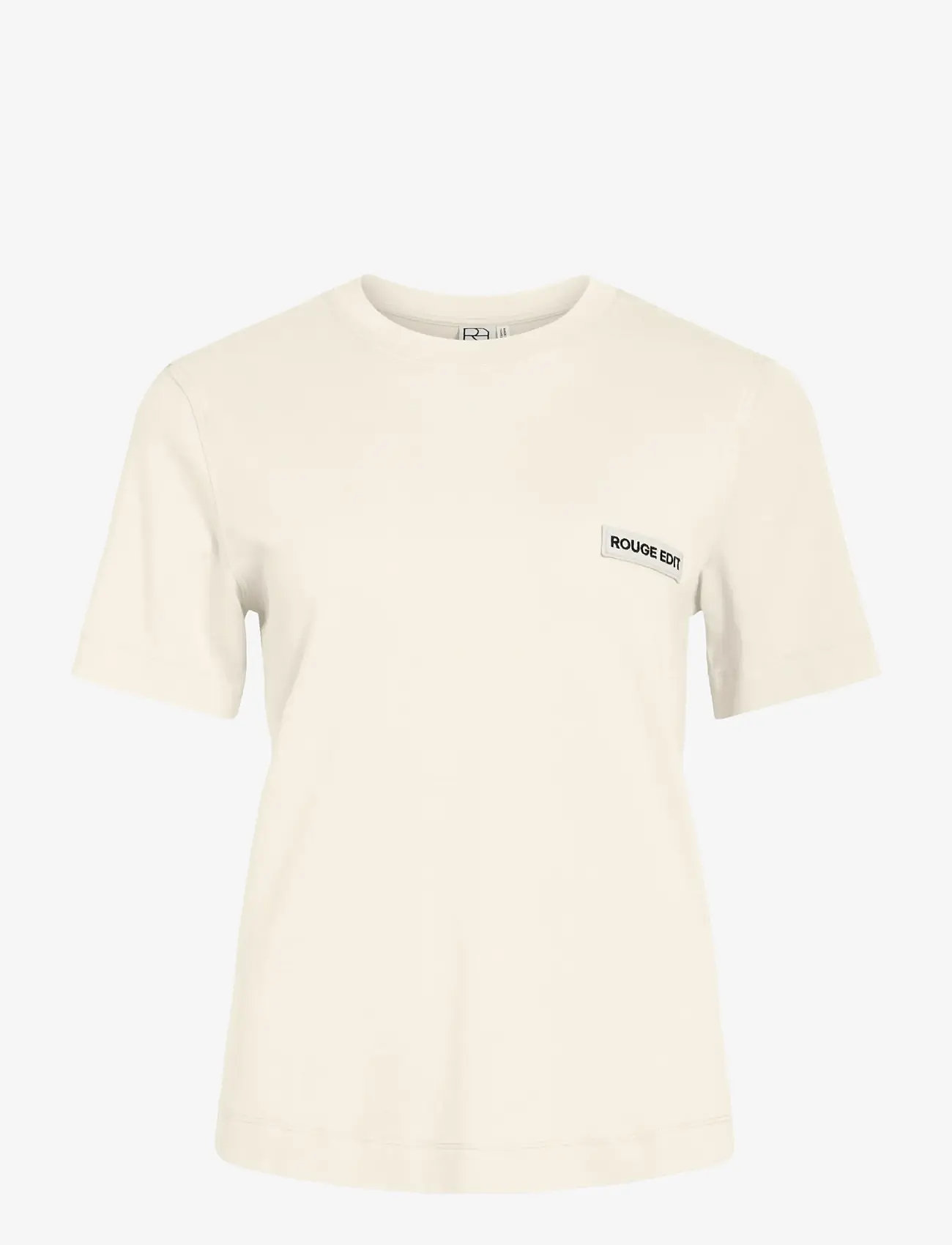 ROUGE EDIT - ROUSARAS S/S O-NECK TEE/PF/1 - t-shirts - birch - 1