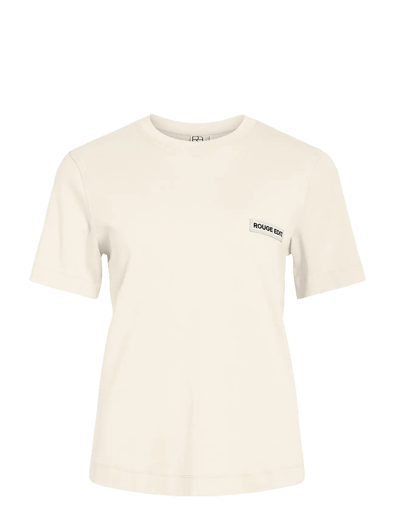 ROUGE EDIT - ROUSARAS S/S O-NECK TEE/PF/1 - t-shirts - birch - 1