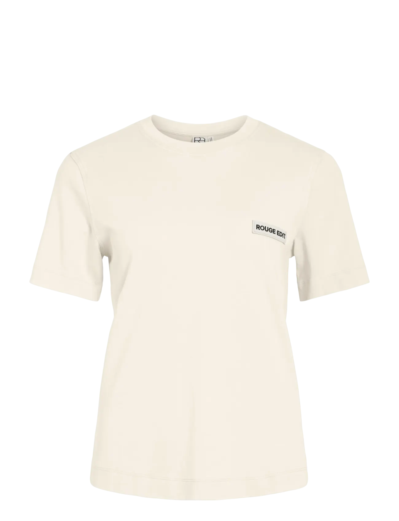 ROUGE EDIT ROUSARAS S/S O-NECK TEE/PF/1 - Kläder - BIRCH / cream