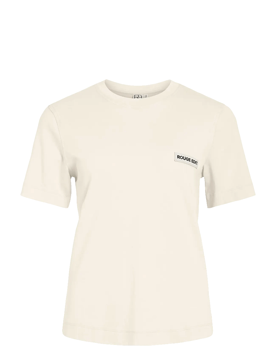 ROUGE EDIT - ROUSARAS S/S O-NECK TEE/PF/1 - t-shirts - birch - 1