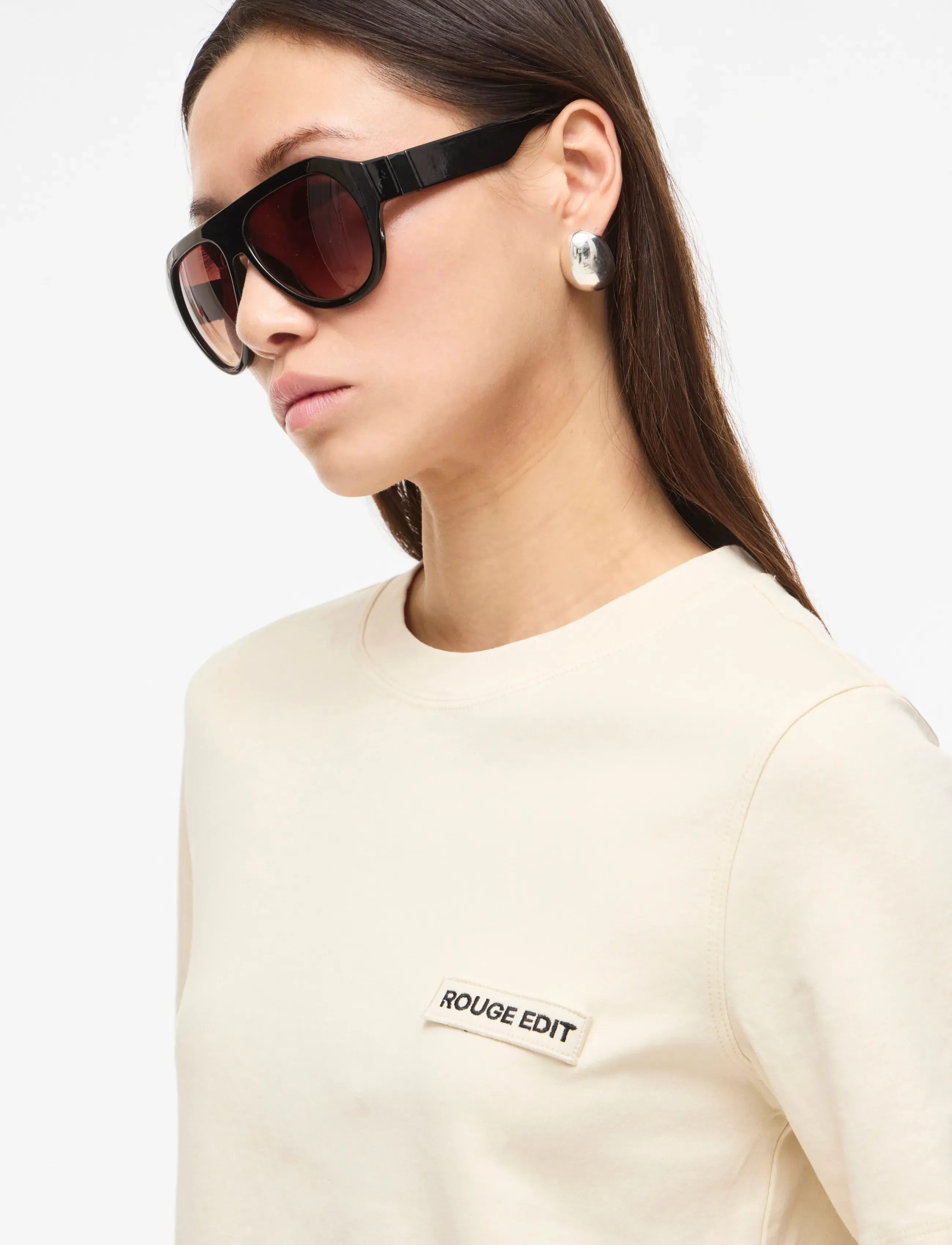 ROUGE EDIT - ROUSARAS S/S O-NECK TEE/PF/1 - t-shirts - birch - 4