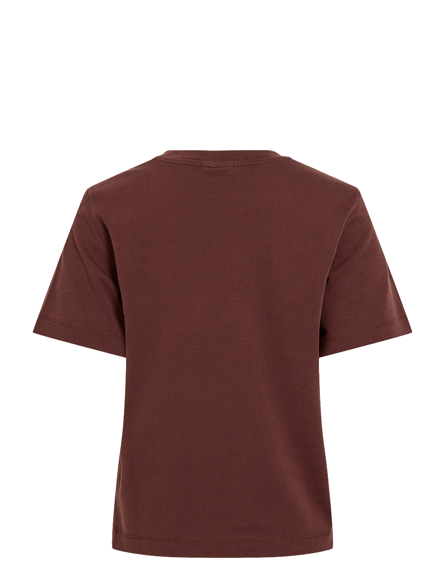 ROUGE EDIT - ROUSARAS S/S O-NECK TEE/PF/1 - t-shirts - bitter chocolate - 1