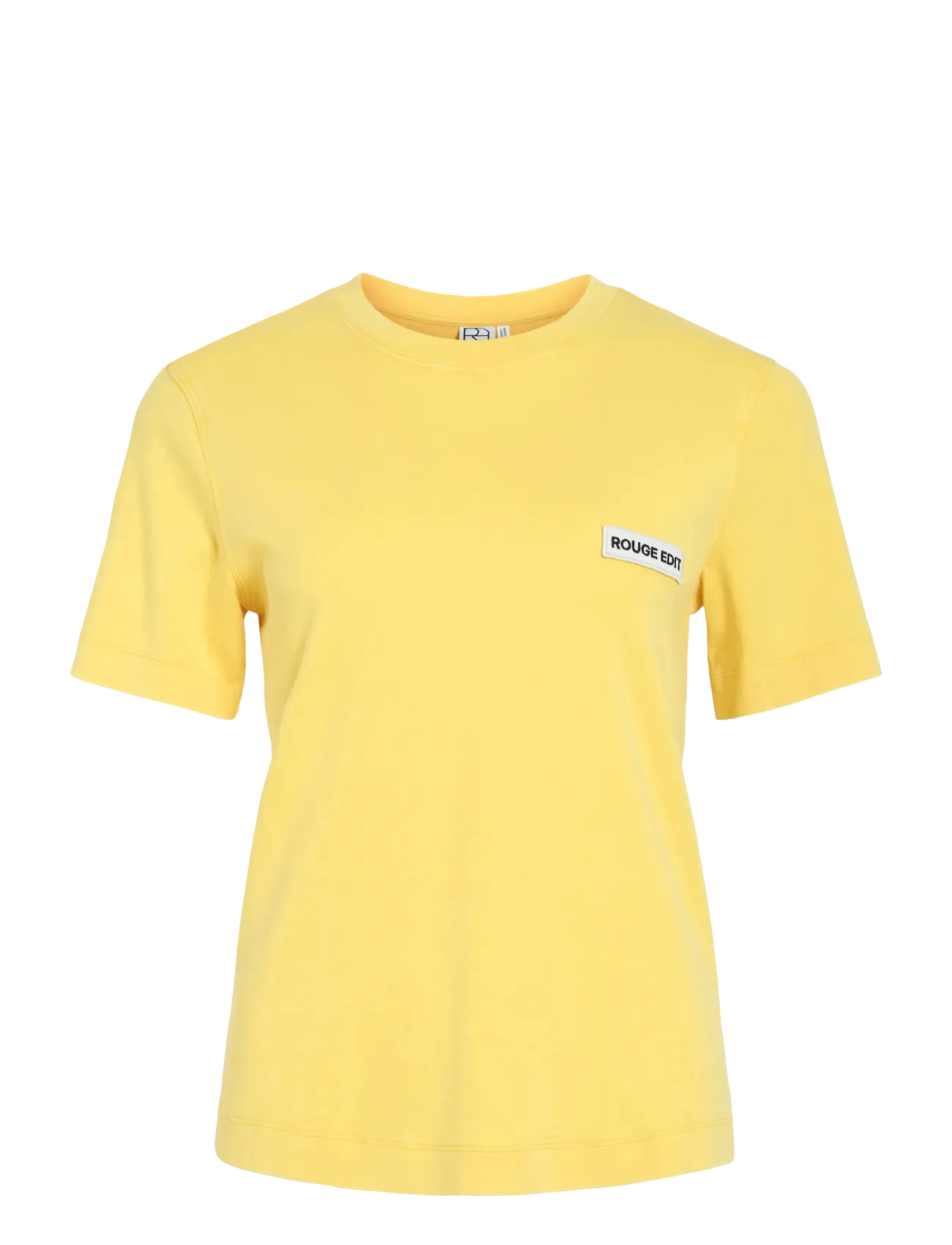 ROUGE EDIT ROUSARAS S/S O-NECK TEE/PF/1 - Kläder - FREESIA / yellow