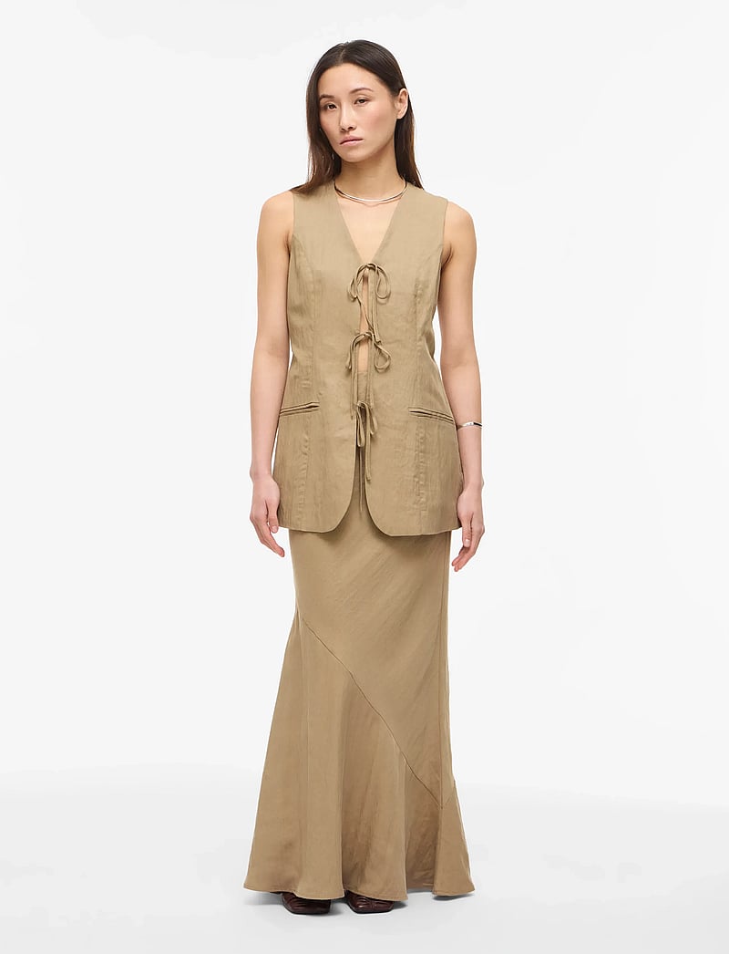 ROUGE EDIT - ROUETIENNE HW MAXI SKIRT - maxi skirts - petrified oak - 3
