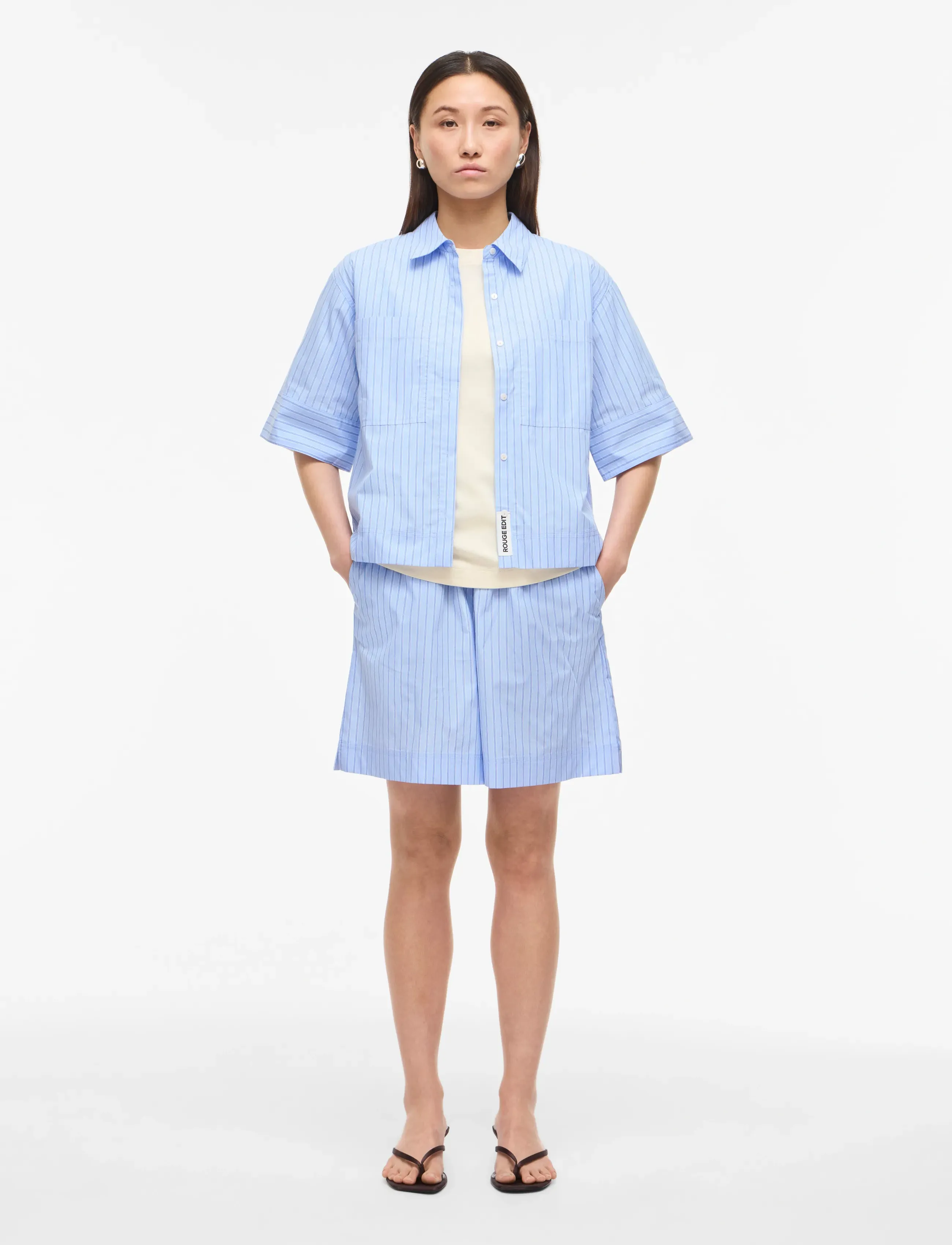 ROUGE EDIT - ROUPAIGE HW W/F SHORTS - casual shorts - open air - 4
