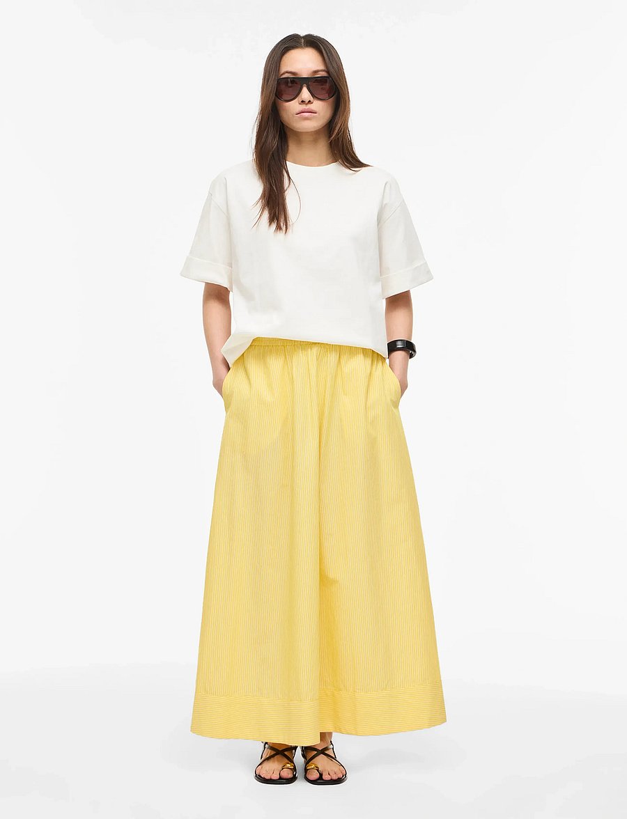 ROUGE EDIT - ROULINNE HW STRIPE ANKLE SKIRT - maxi röcke - freesia - 4