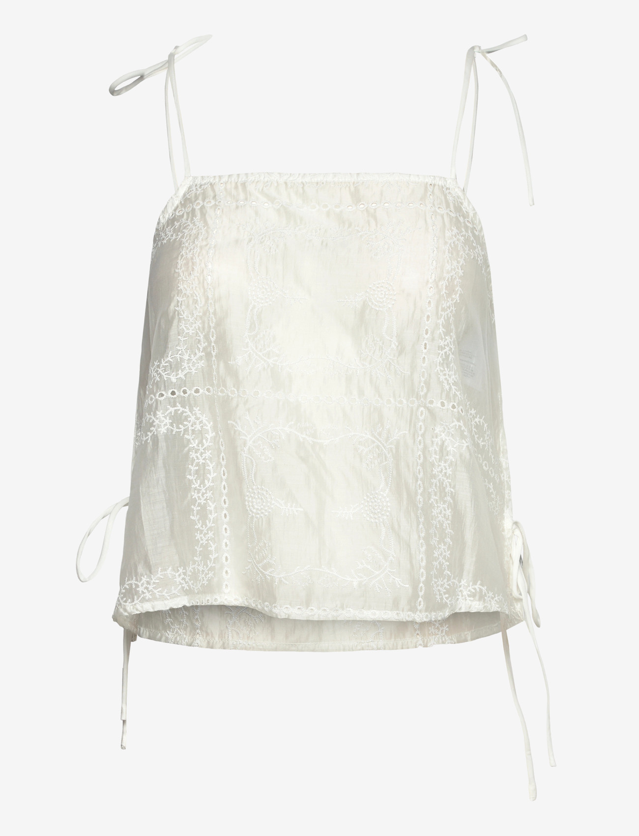 ROUGE EDIT - ROULUCA SINGLET TOP/PF - sleeveless blouses - cloud dancer - 0