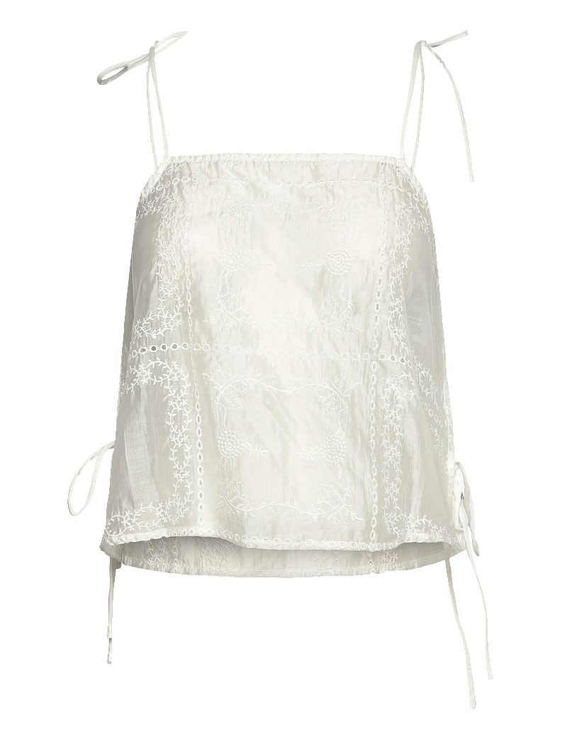 ROUGE EDIT - ROULUCA SINGLET TOP/PF - sleeveless blouses - cloud dancer - 0