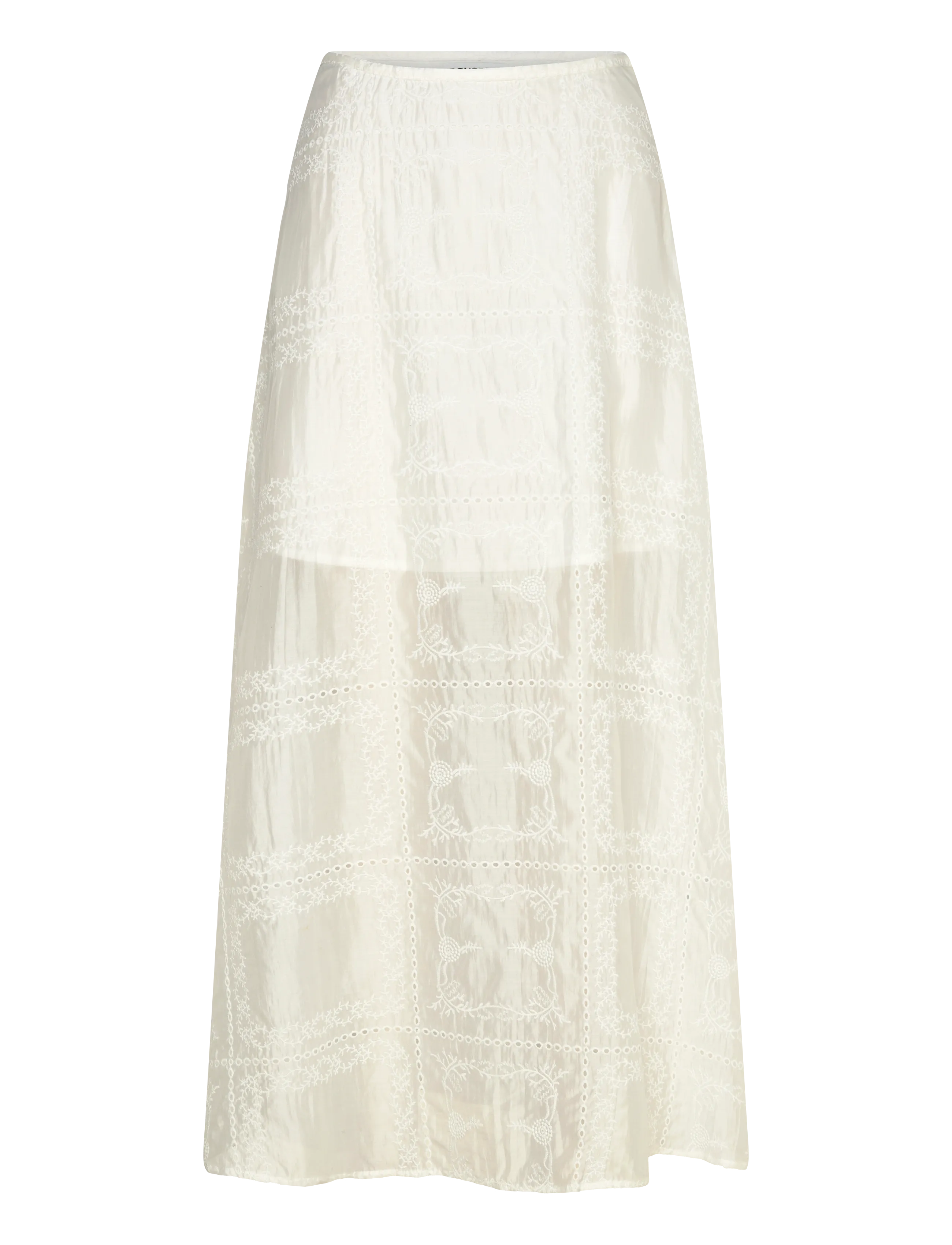 ROUGE EDIT Rouluca Hw Midi Rock/Pf Cream - 42 - Damen