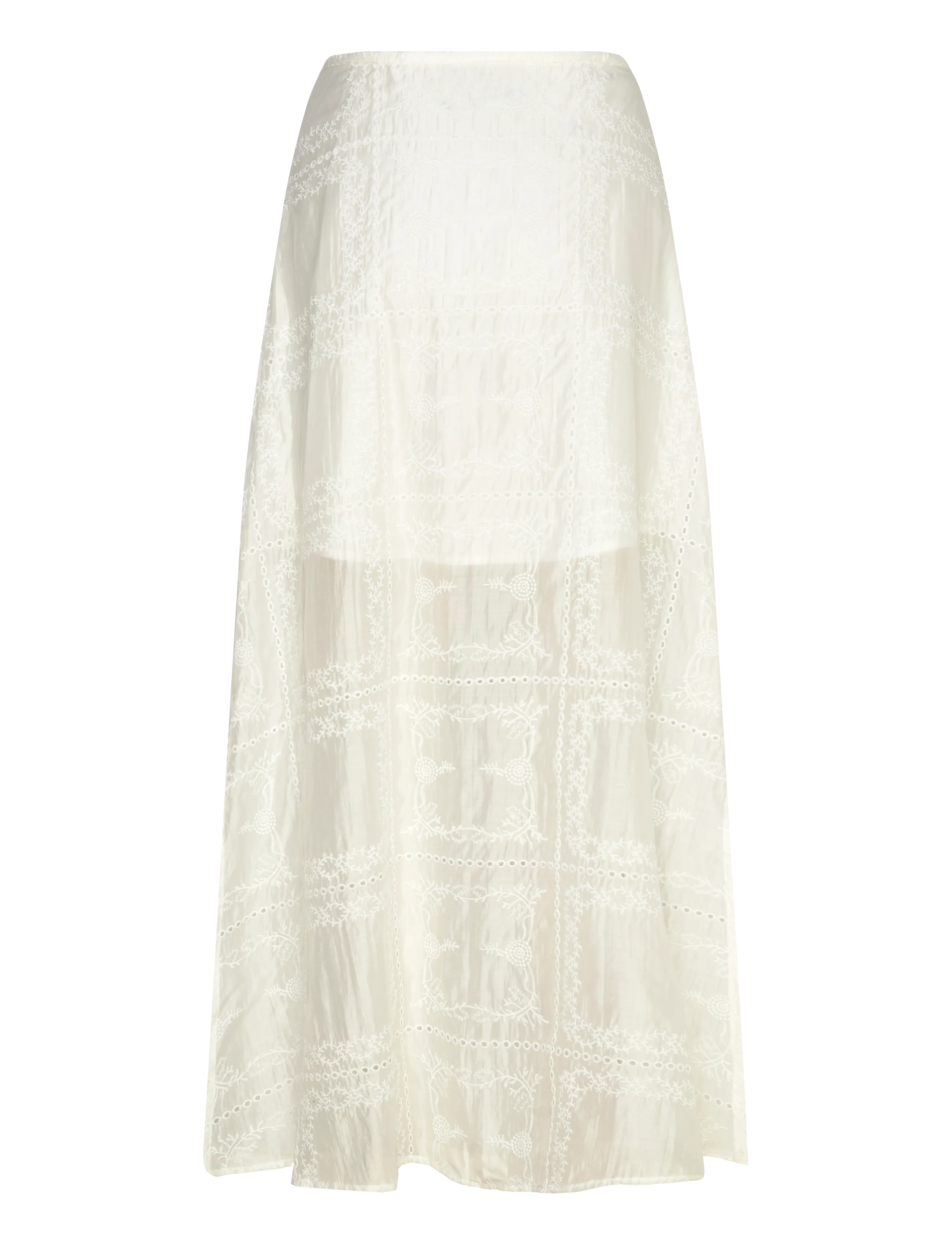 ROUGE EDIT - ROULUCA HW MIDI SKIRT/PF - midi kjolar - cloud dancer - 2