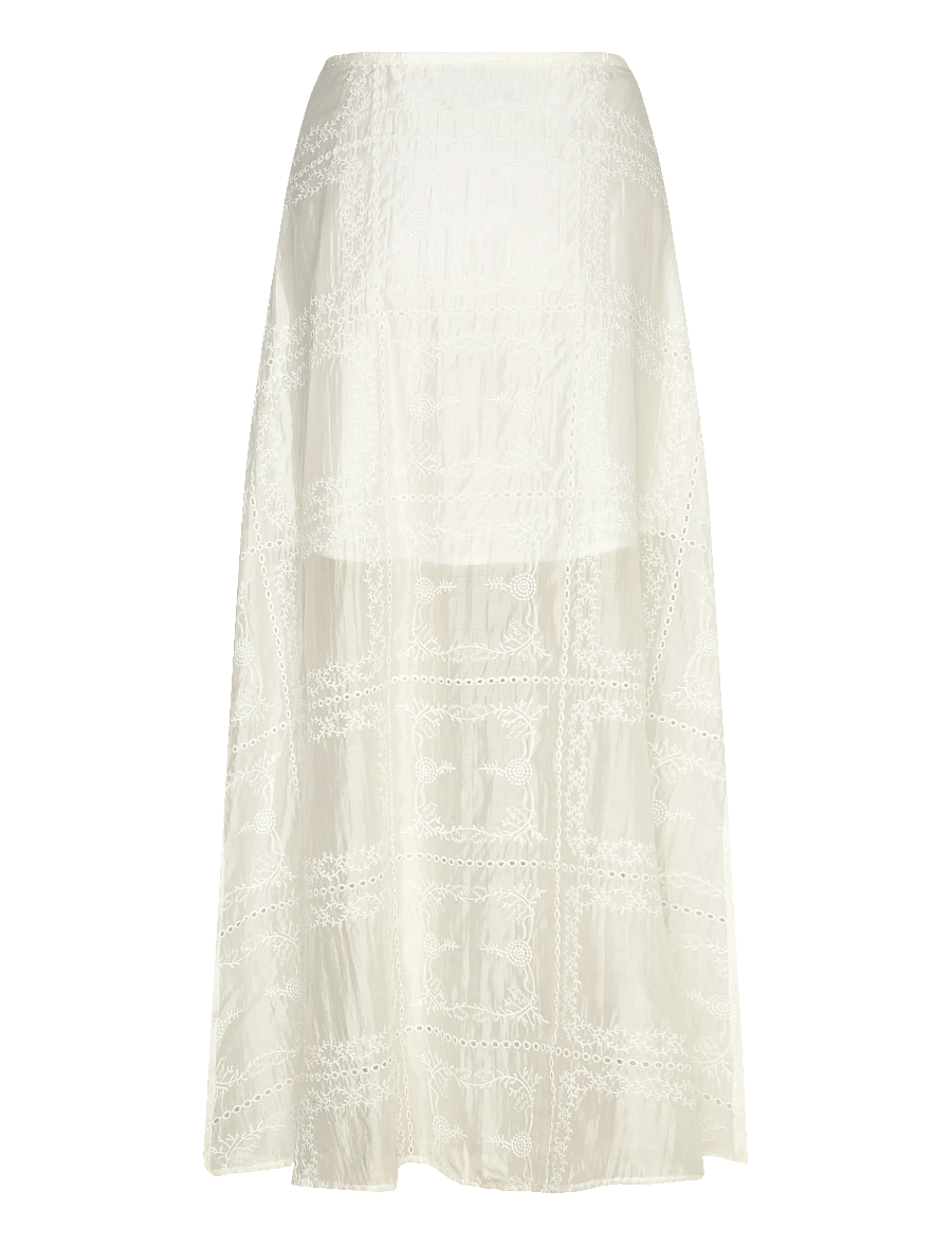 ROUGE EDIT - ROULUCA HW MIDI SKIRT/PF - midi-röcke - cloud dancer - 2