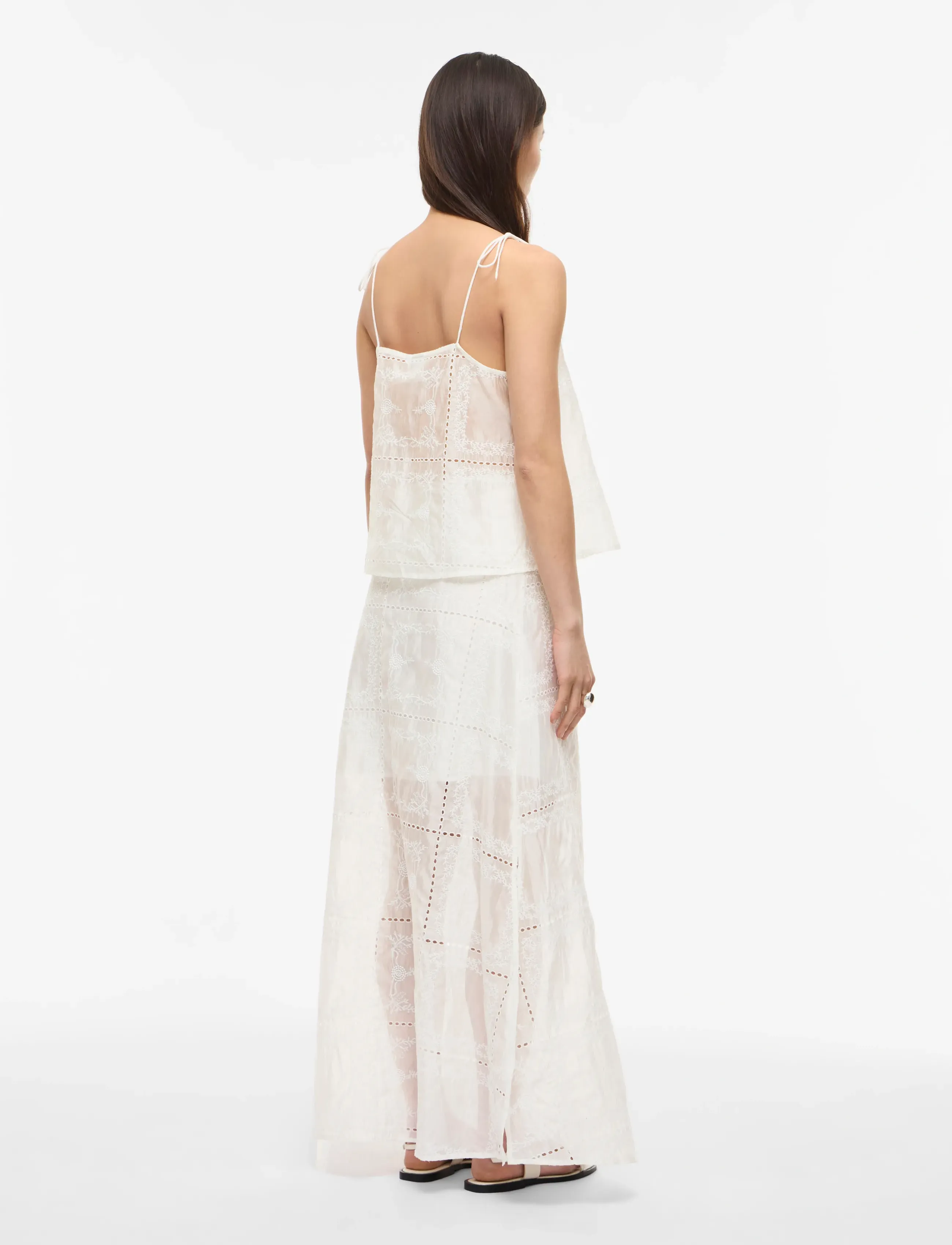 ROUGE EDIT - ROULUCA HW MIDI SKIRT/PF - midi kjolar - cloud dancer - 5