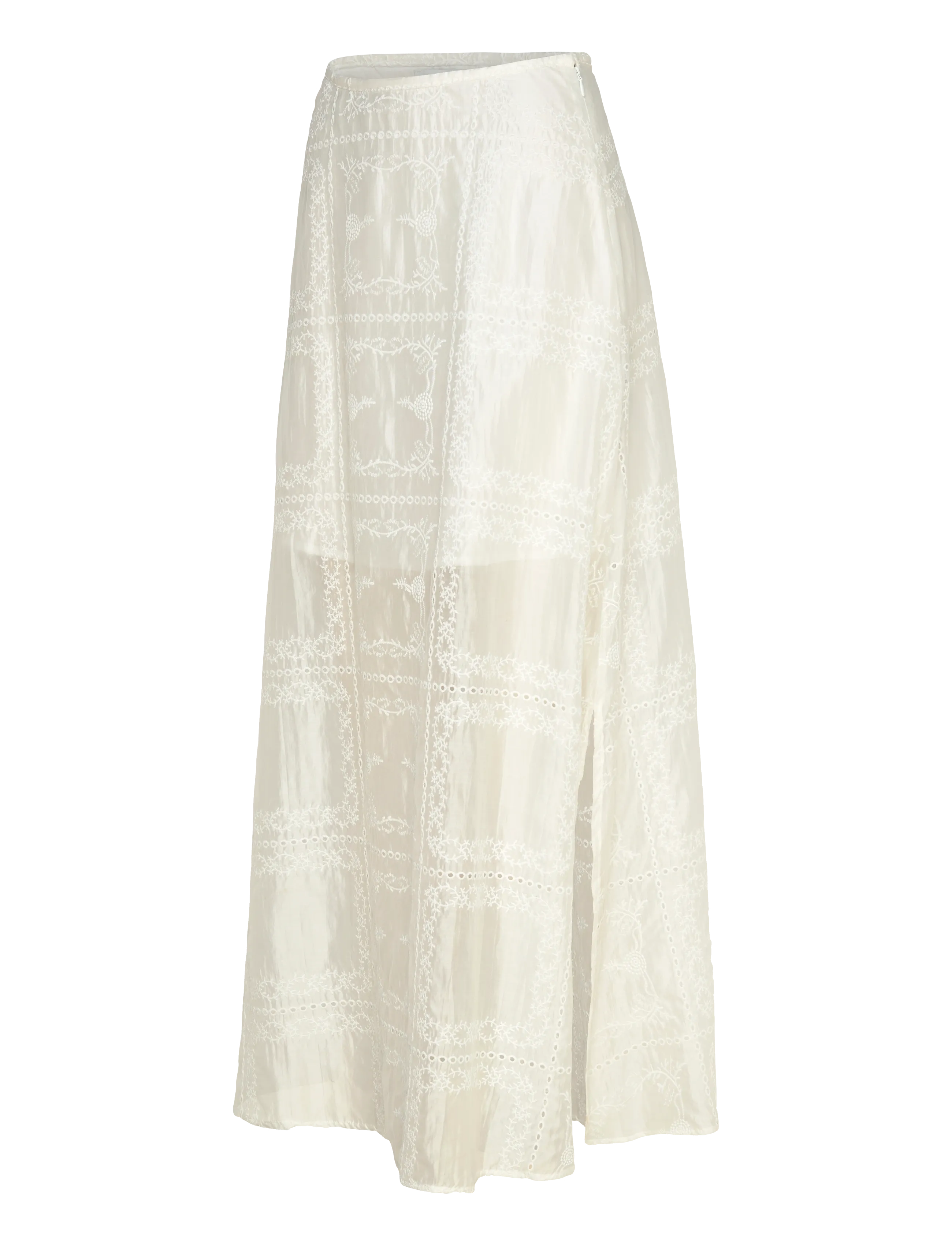 ROUGE EDIT - ROULUCA HW MIDI SKIRT/PF - midi kjolar - cloud dancer - 3