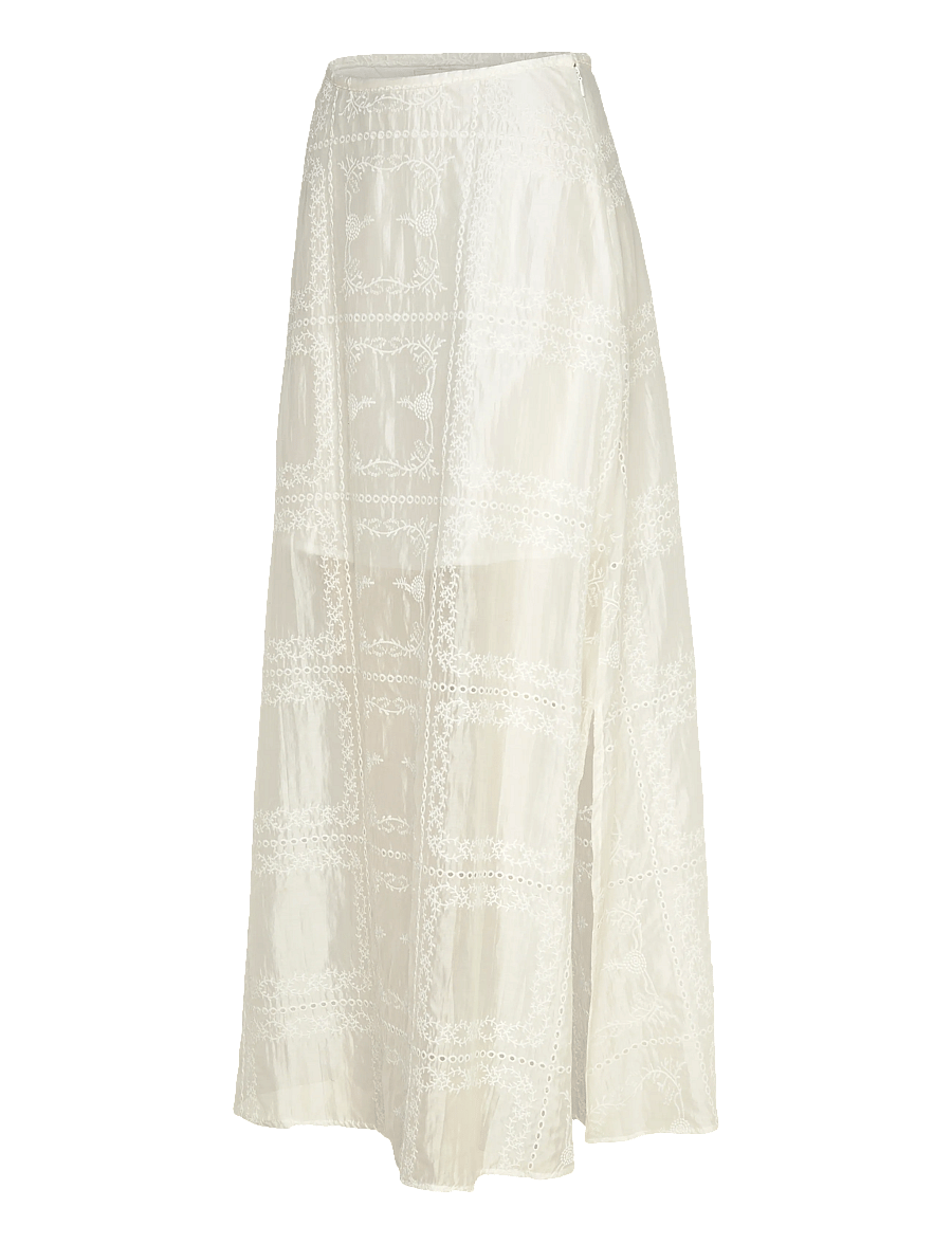 ROUGE EDIT - ROULUCA HW MIDI SKIRT/PF - midi-röcke - cloud dancer - 3