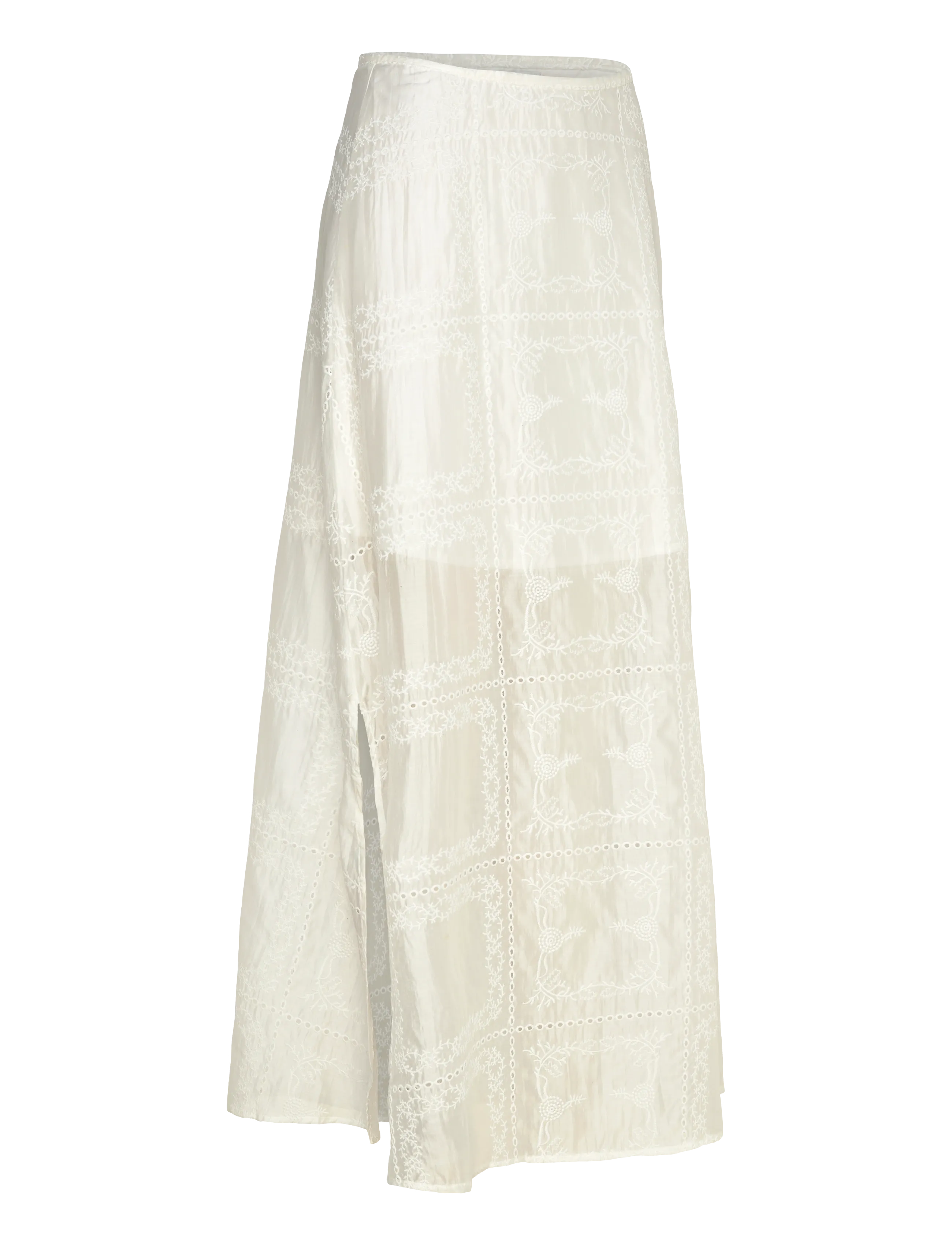 ROUGE EDIT - ROULUCA HW MIDI SKIRT/PF - midi kjolar - cloud dancer - 4